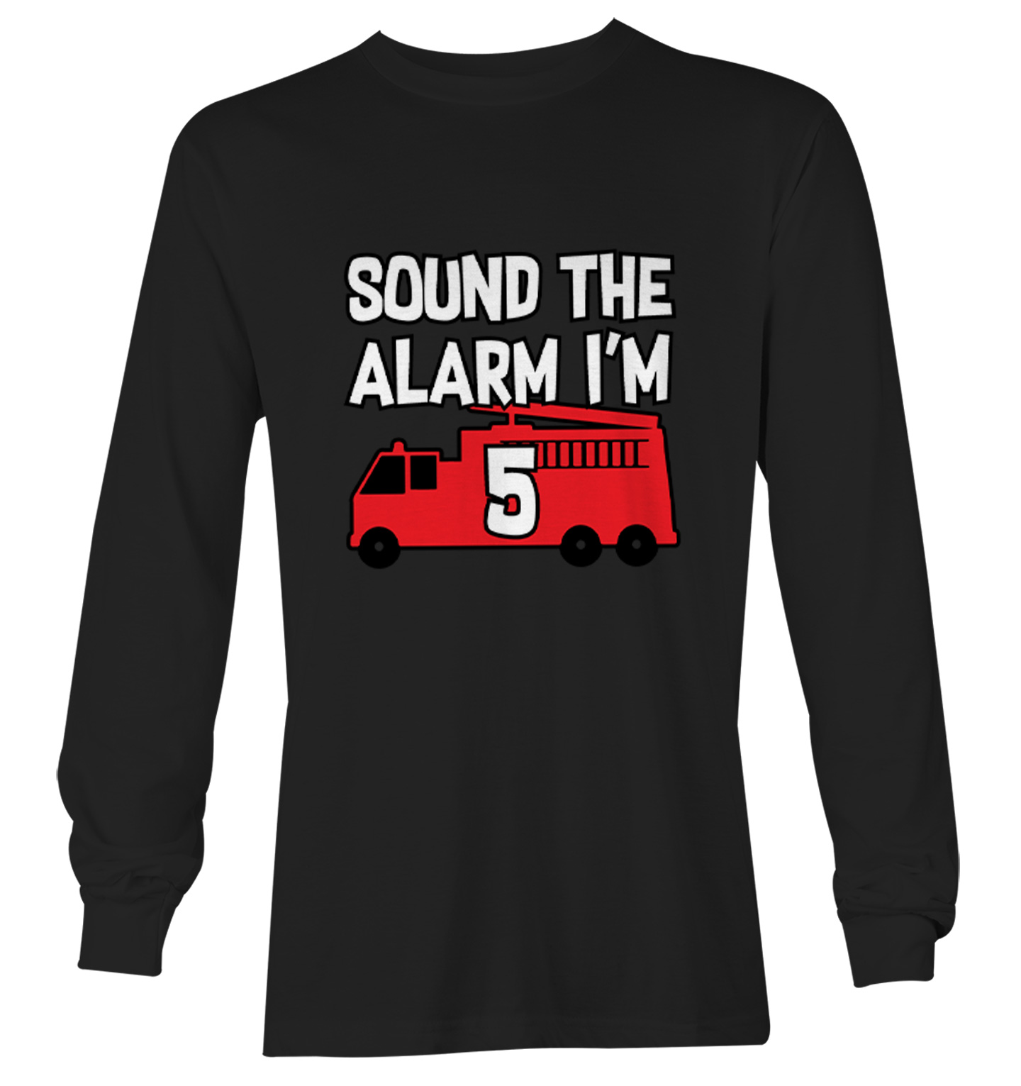 Sound The Alarm I'm 5 - Future Firefighter Truck Hero Youth T-Shirt - Picture 13 of 20