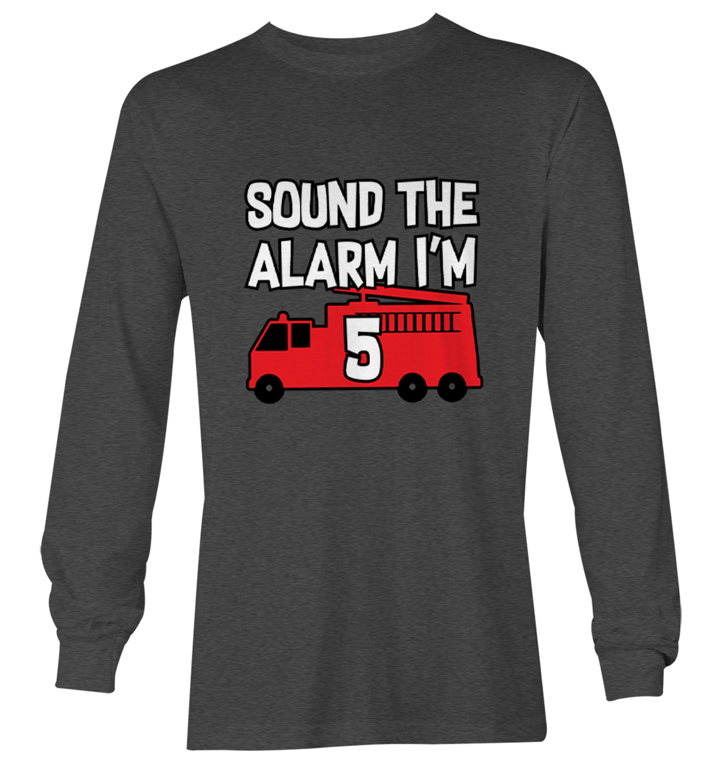 Sound The Alarm I'm 5 - Future Firefighter Truck Hero Youth T-Shirt - Picture 14 of 20