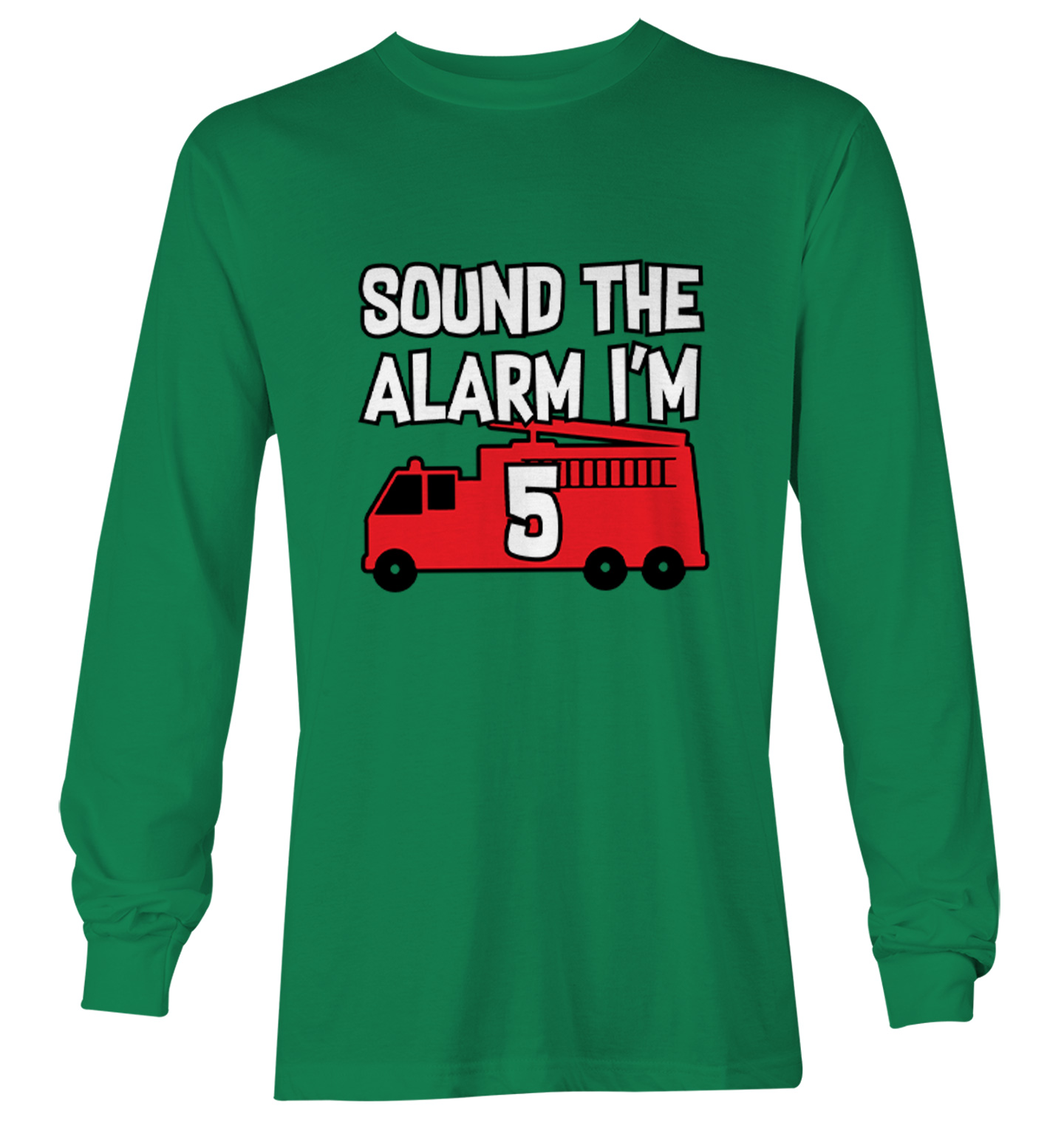 Sound The Alarm I'm 5 - Future Firefighter Truck Hero Youth T-Shirt - Picture 15 of 20