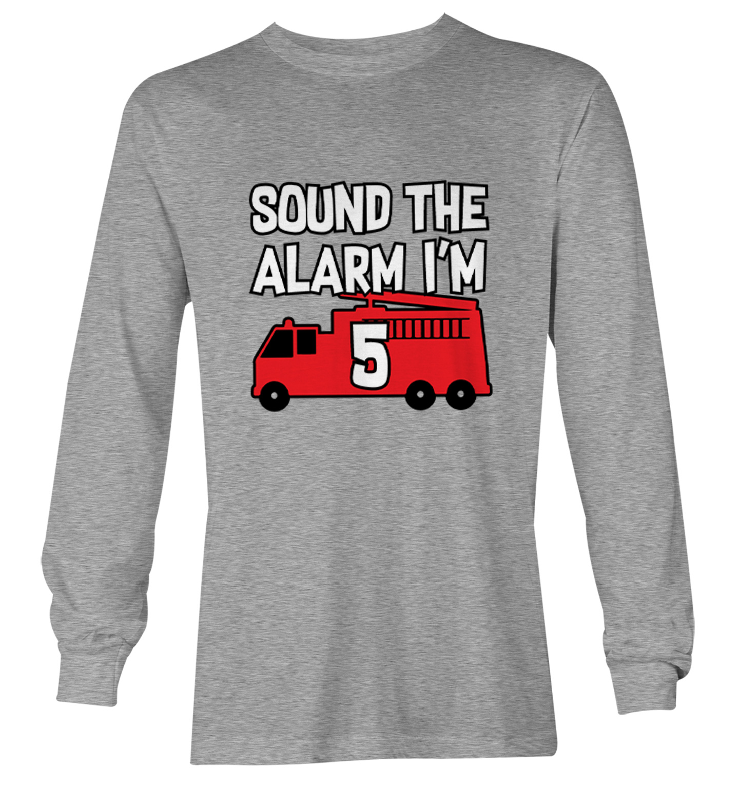 Sound The Alarm I'm 5 - Future Firefighter Truck Hero Youth T-Shirt - Picture 16 of 20