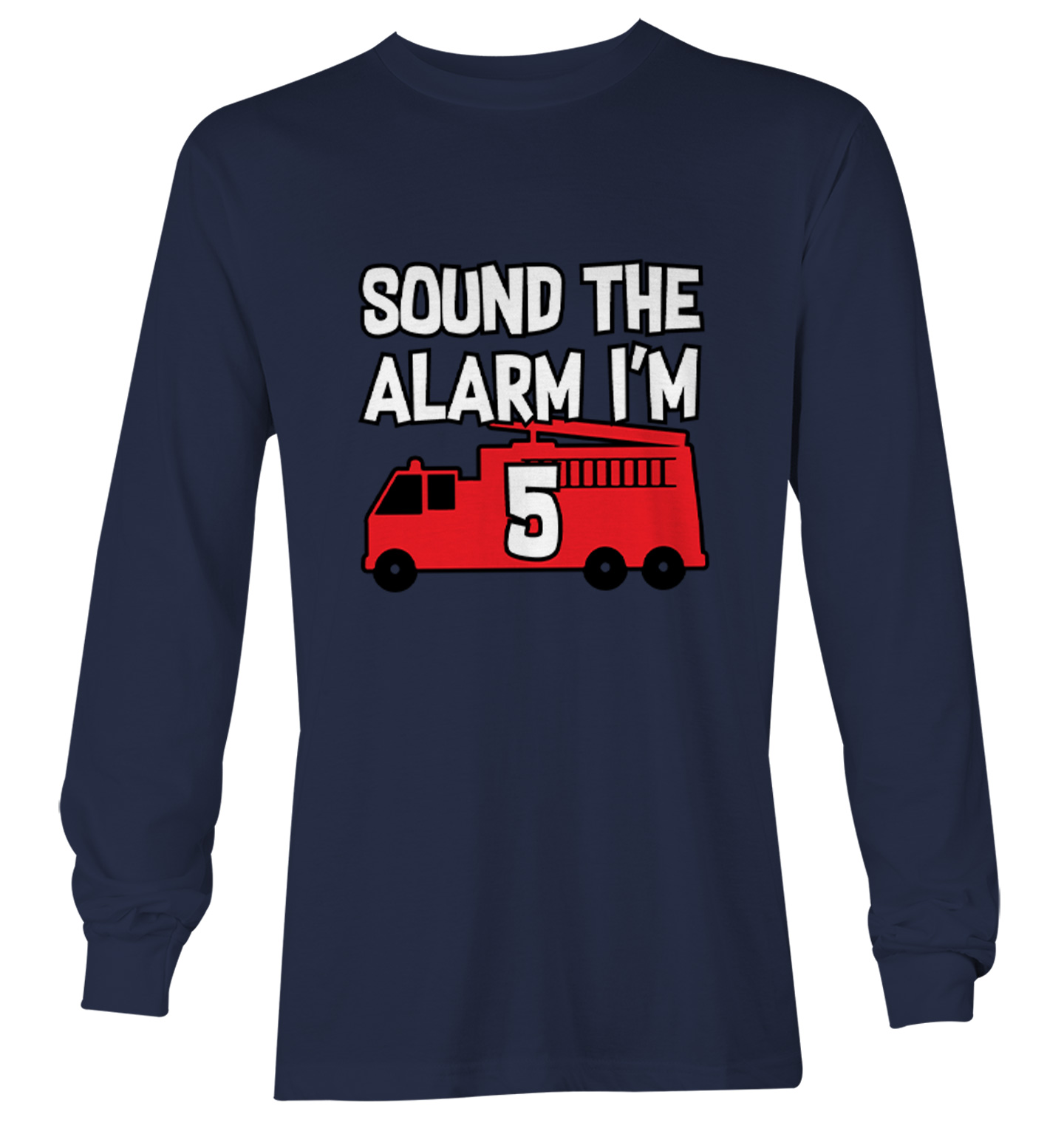 Sound The Alarm I'm 5 - Future Firefighter Truck Hero Youth T-Shirt - Picture 17 of 20