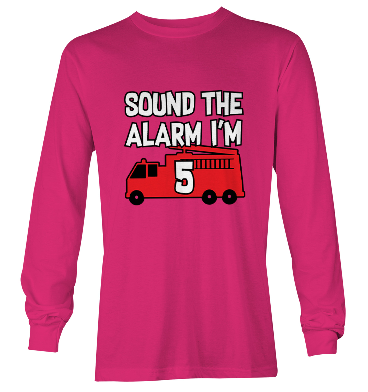 Sound The Alarm I'm 5 - Future Firefighter Truck Hero Youth T-Shirt - Picture 18 of 20