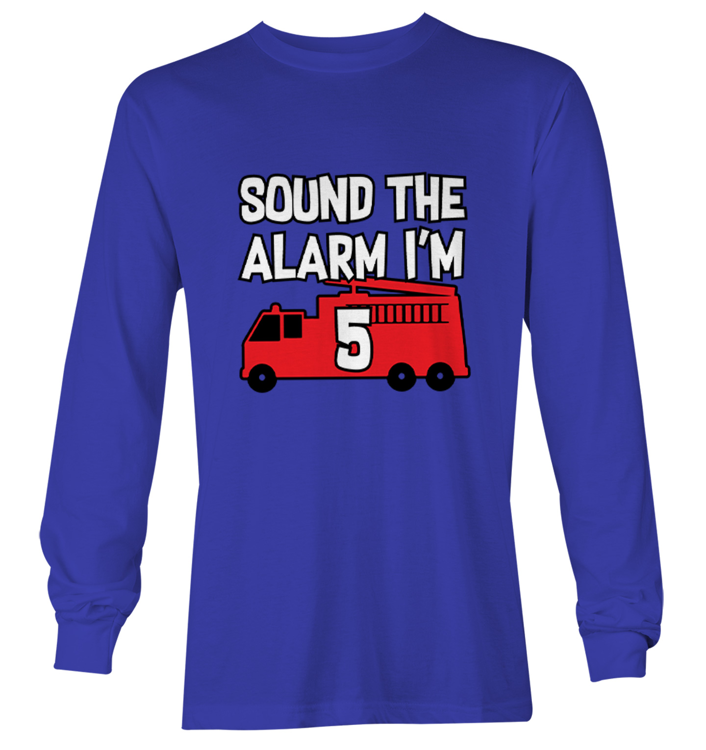 Sound The Alarm I'm 5 - Future Firefighter Truck Hero Youth T-Shirt - Picture 20 of 20