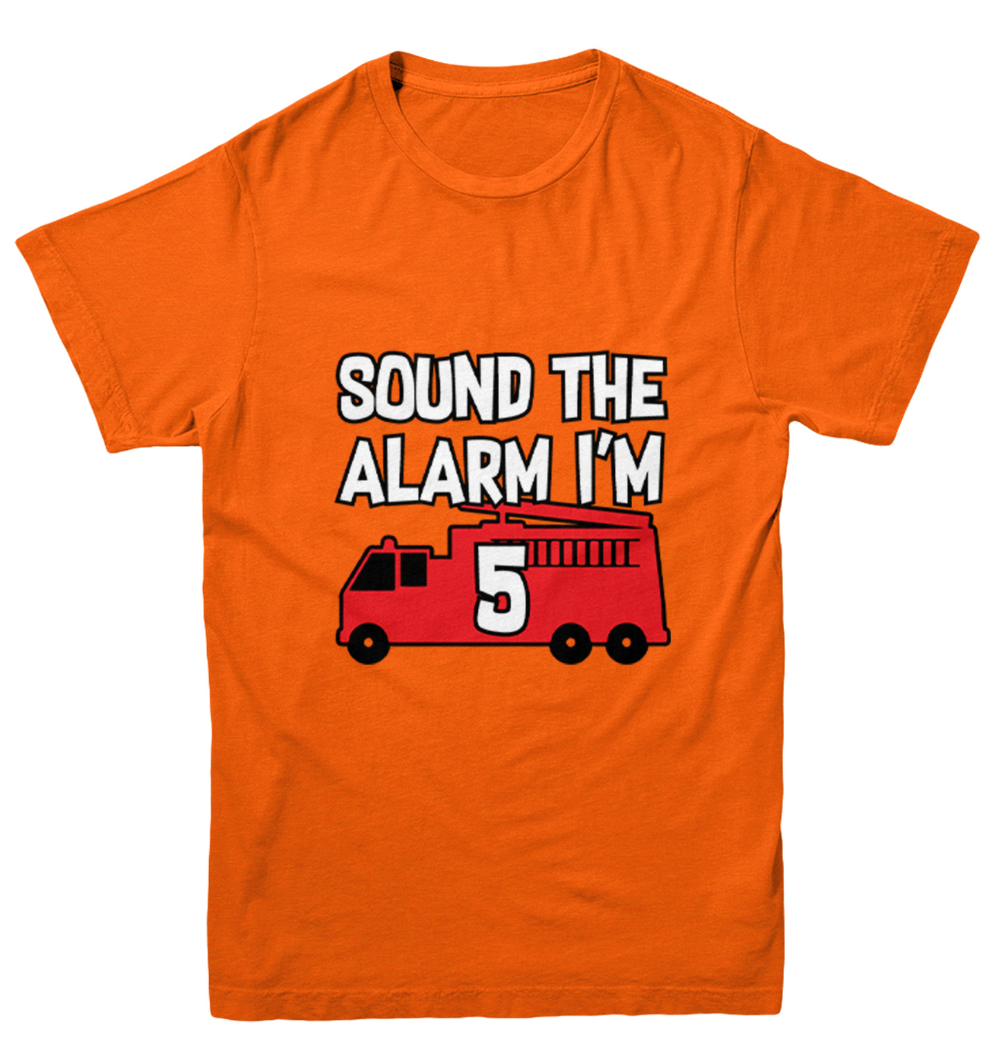 Sound The Alarm I'm 5 - Future Firefighter Truck Hero Youth T-Shirt - Picture 8 of 20
