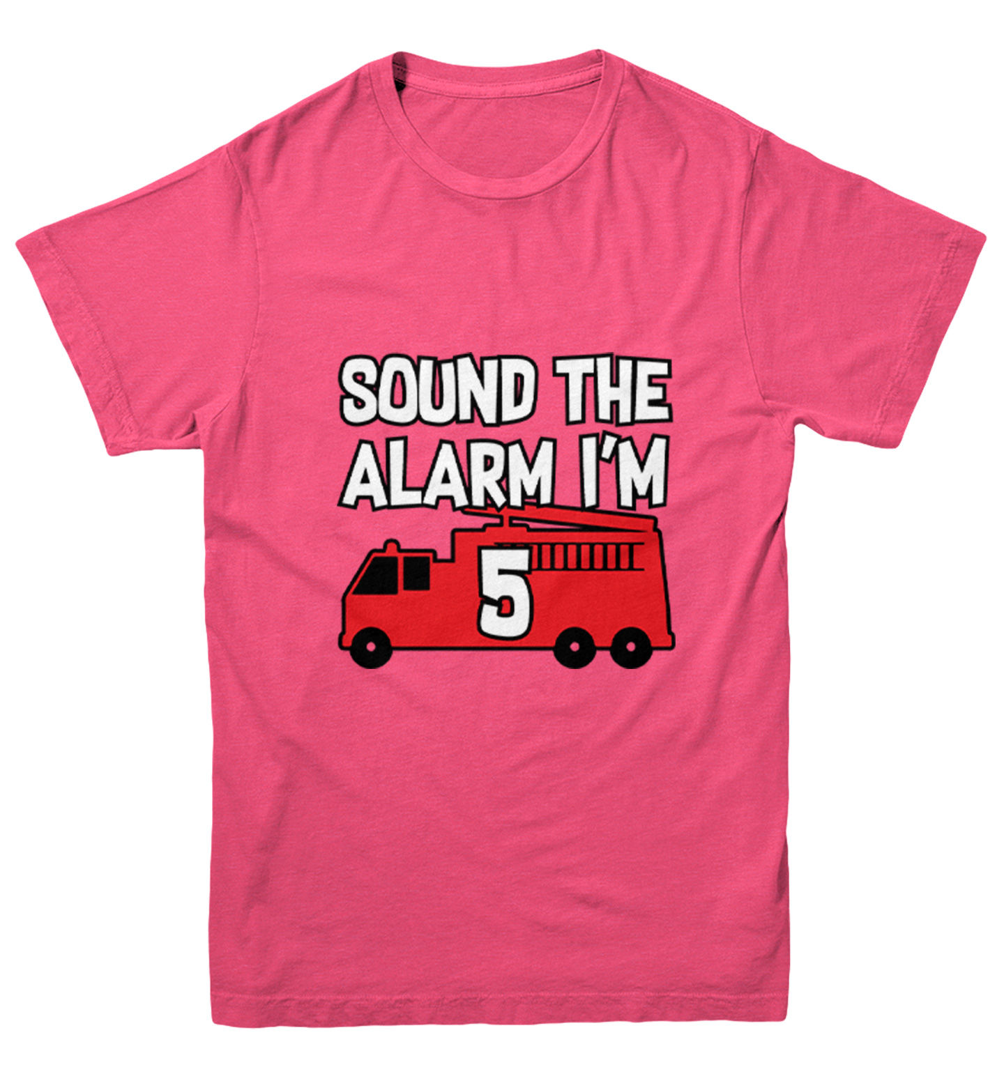 Sound The Alarm I'm 5 - Future Firefighter Truck Hero Youth T-Shirt - Picture 9 of 20