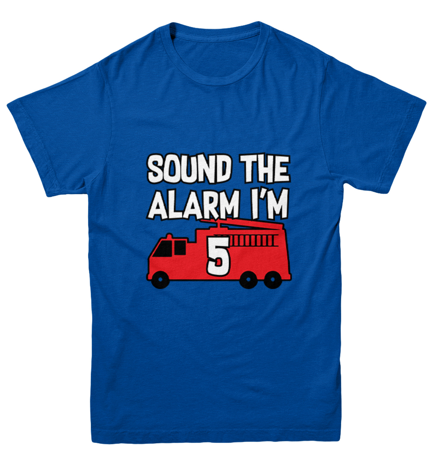 Sound The Alarm I'm 5 - Future Firefighter Truck Hero Youth T-Shirt - Picture 12 of 20