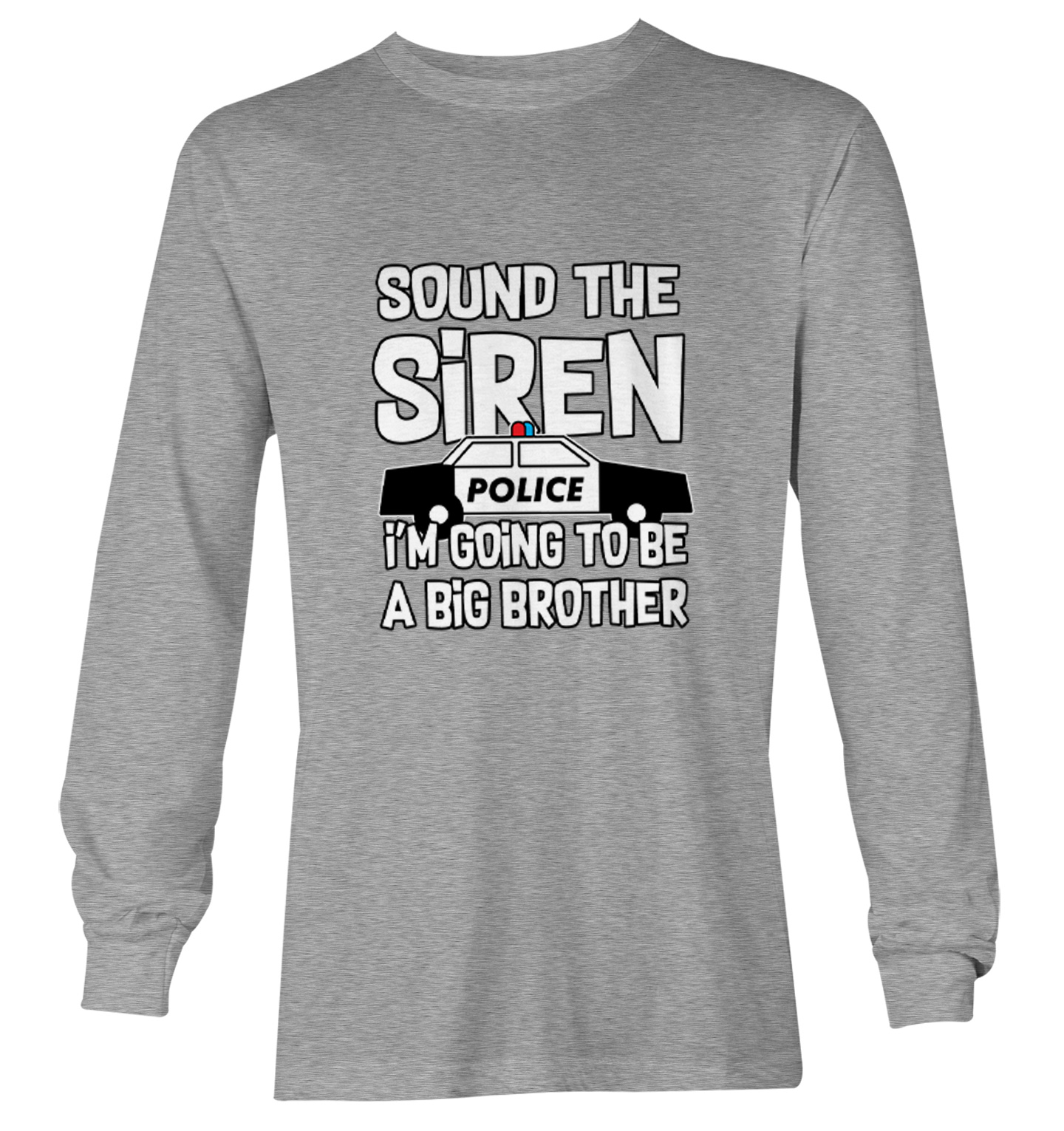 Sound The Siren - Big Brother Police Car Officer Youth T-Shirt