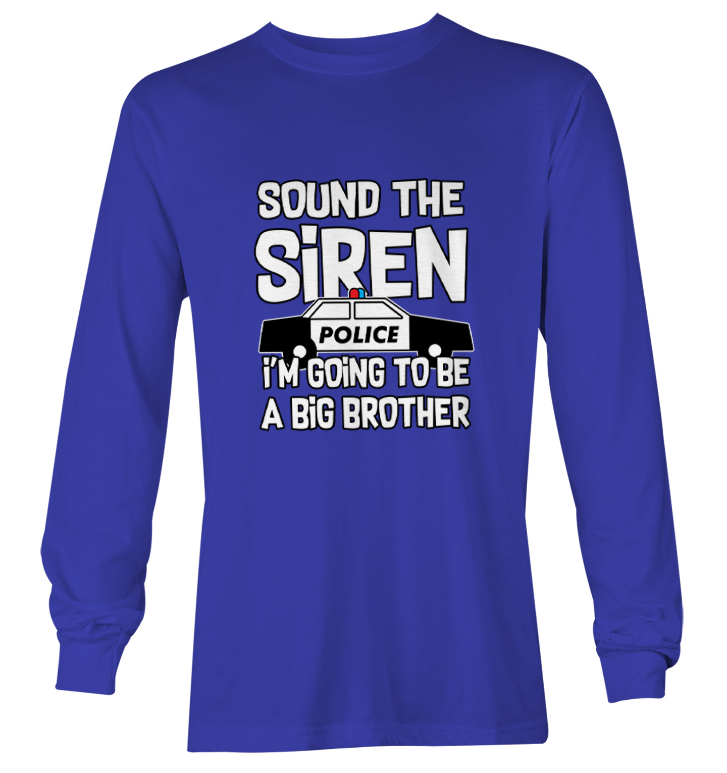 Sound The Siren - Big Brother Police Car Officer Youth T-Shirt