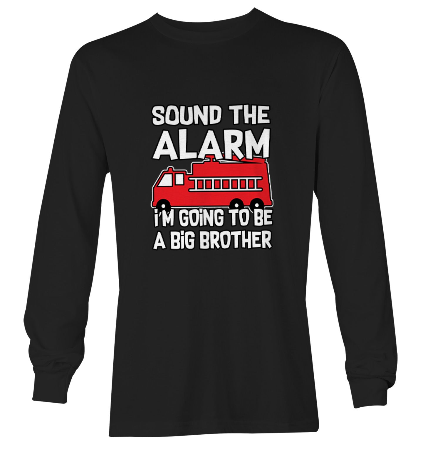 Sound The Alarm - Big Brother Firefighter Firetruck Youth T-Shirt