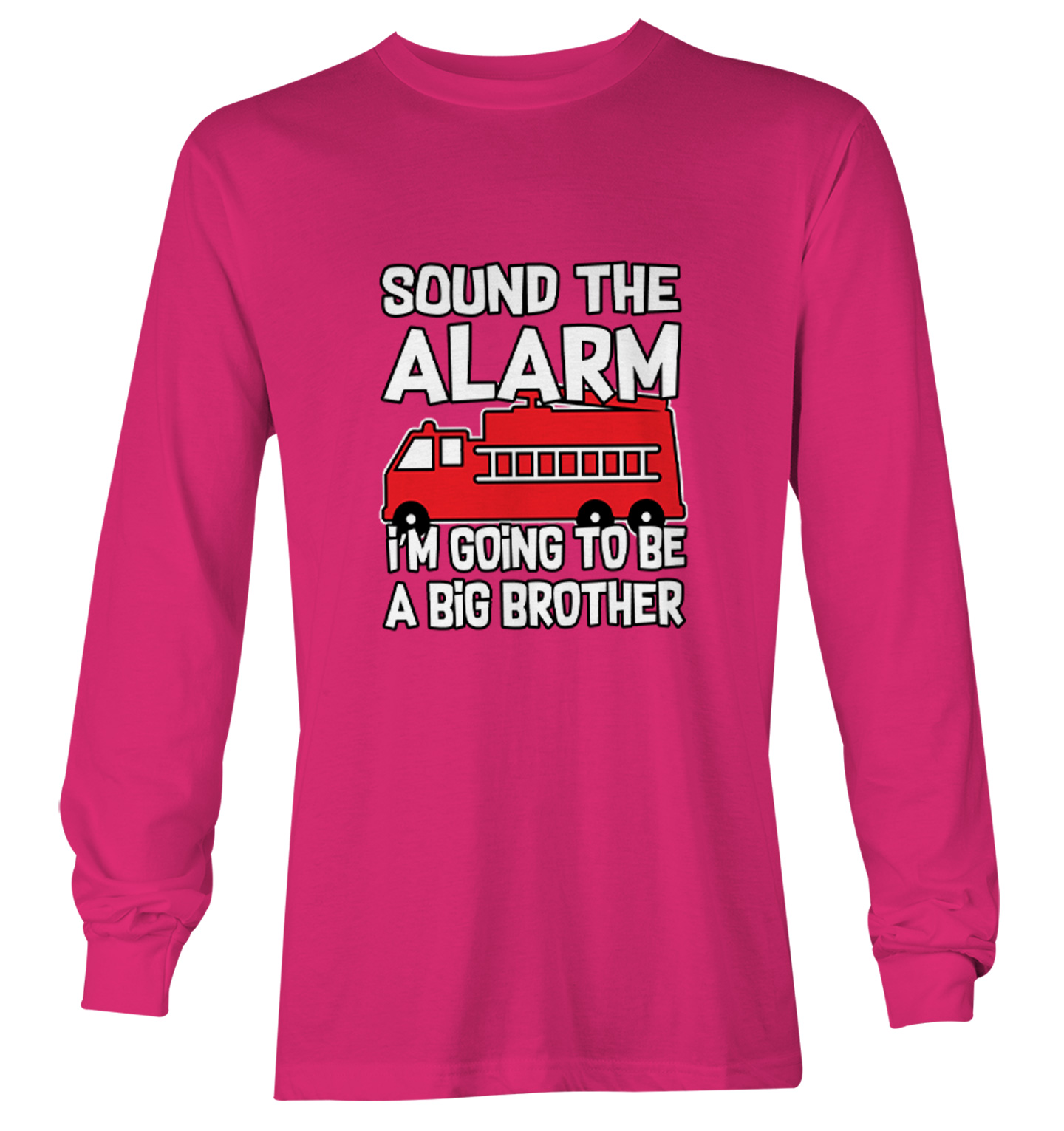 Sound The Alarm - Big Brother Firefighter Firetruck Youth T-Shirt