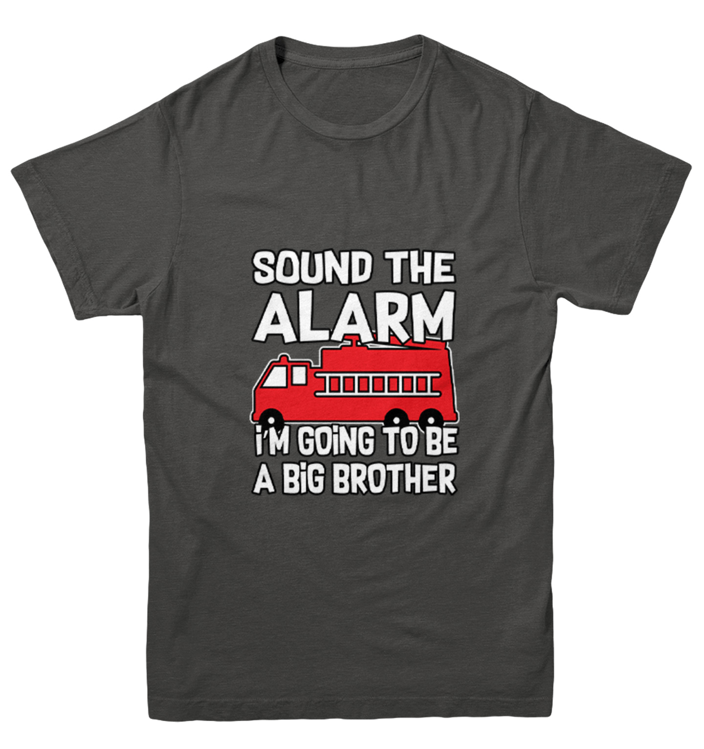 Sound The Alarm - Big Brother Firefighter Firetruck Youth T-Shirt