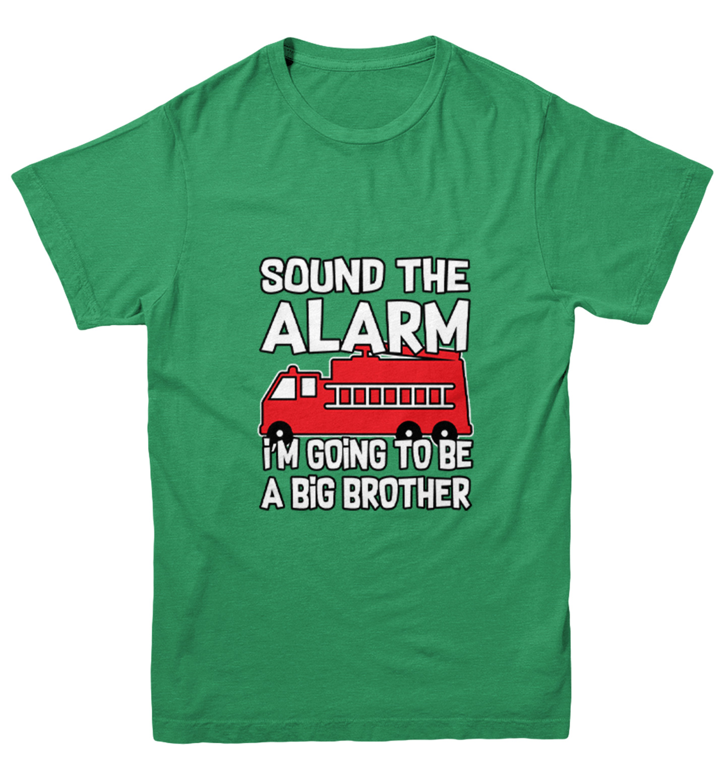 Sound The Alarm - Big Brother Firefighter Firetruck Youth T-Shirt