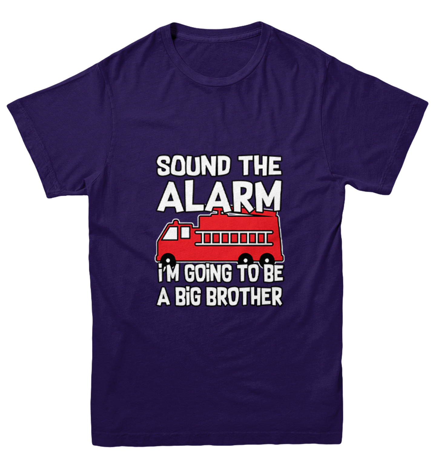 Sound The Alarm - Big Brother Firefighter Firetruck Youth T-Shirt