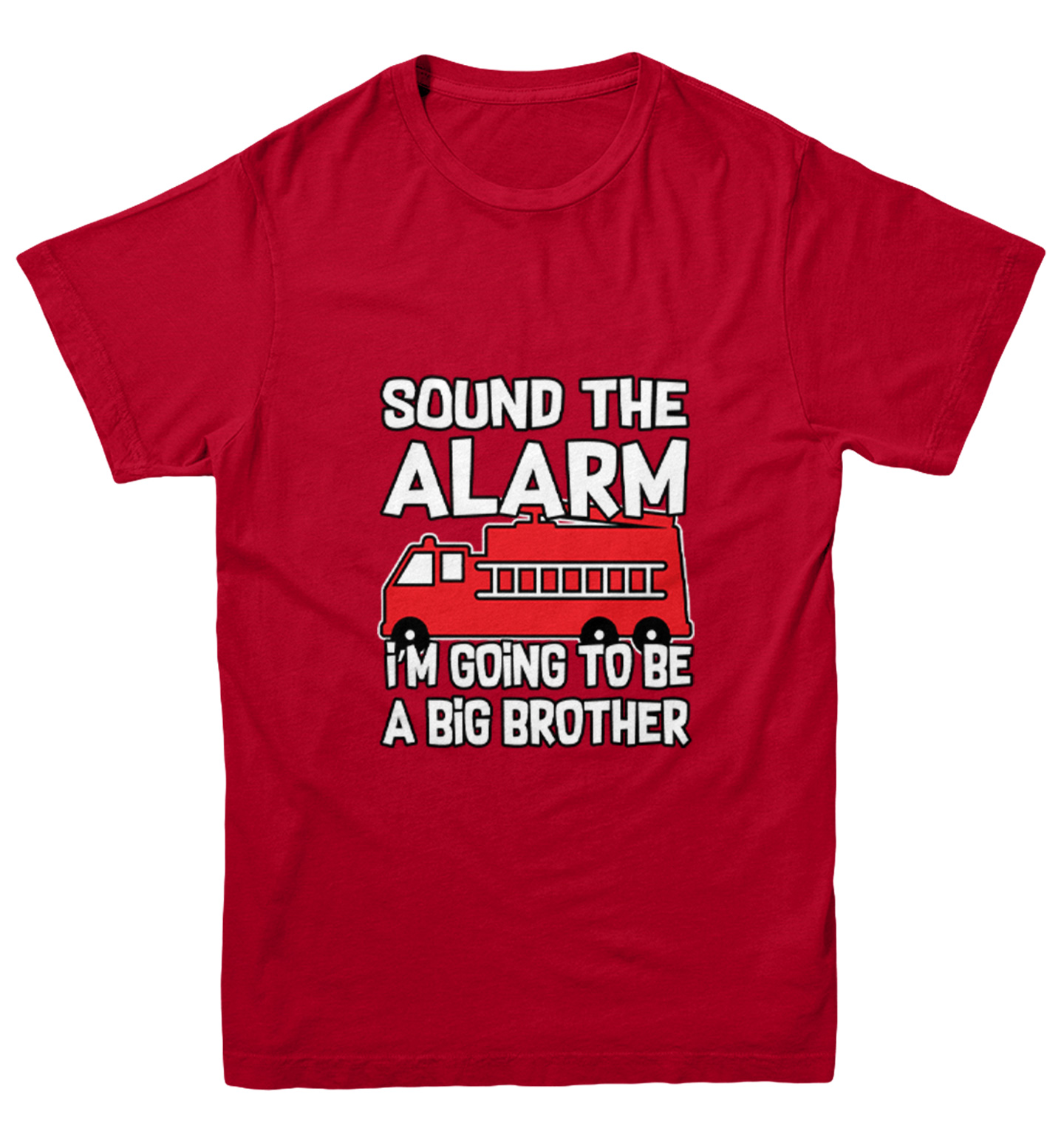 Sound The Alarm - Big Brother Firefighter Firetruck Youth T-Shirt