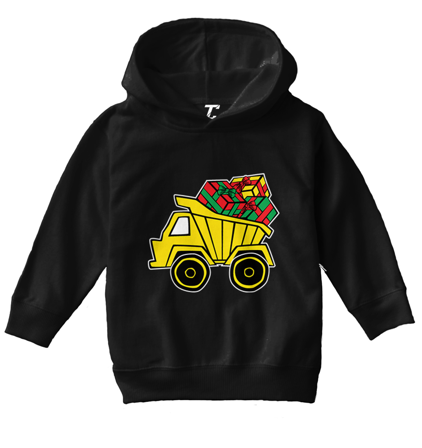 Dump Truck With Presents - Construction Christmas XMAS Toddler/Youth Hoodie - Picture 2 of 12