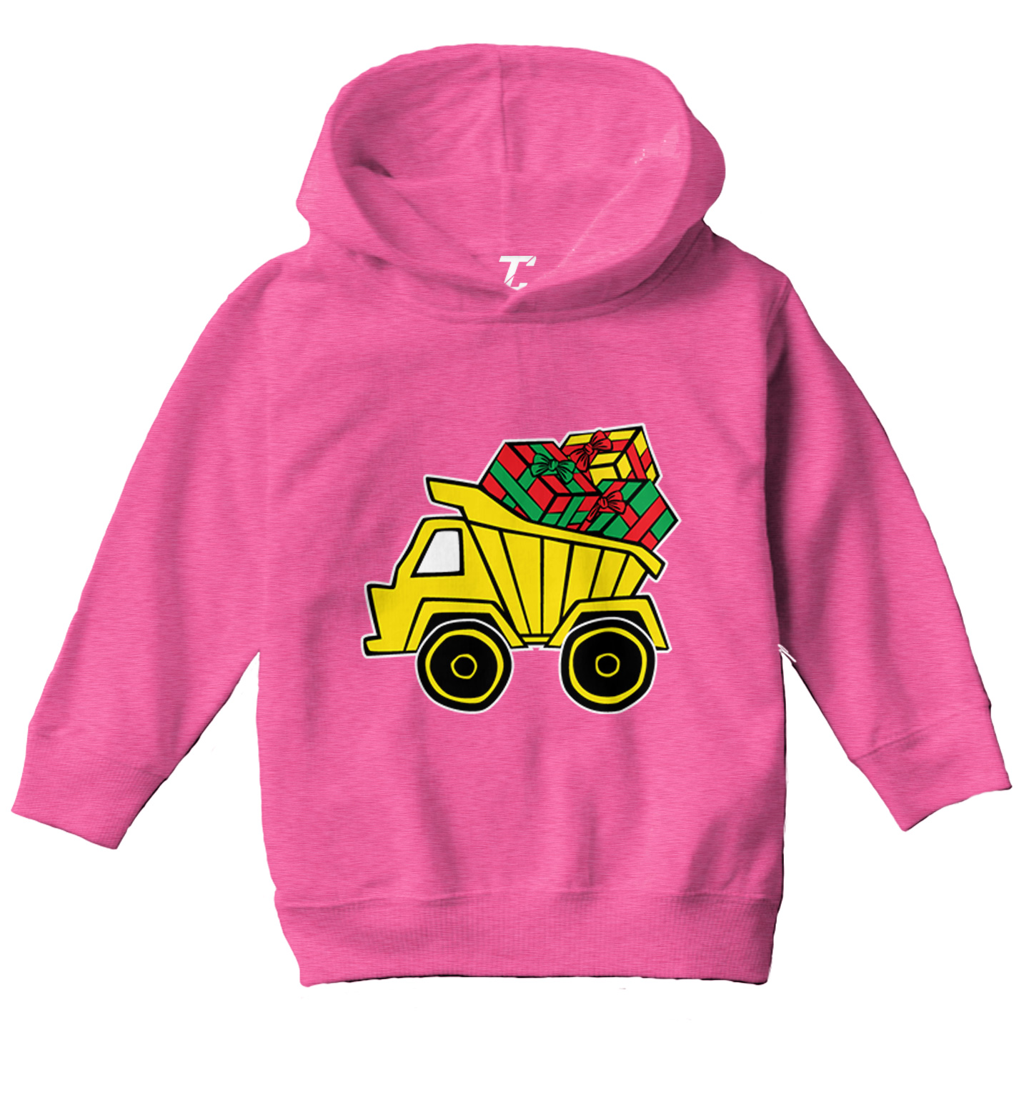 Dump Truck With Presents - Construction Christmas XMAS Toddler/Youth Hoodie - Picture 4 of 12