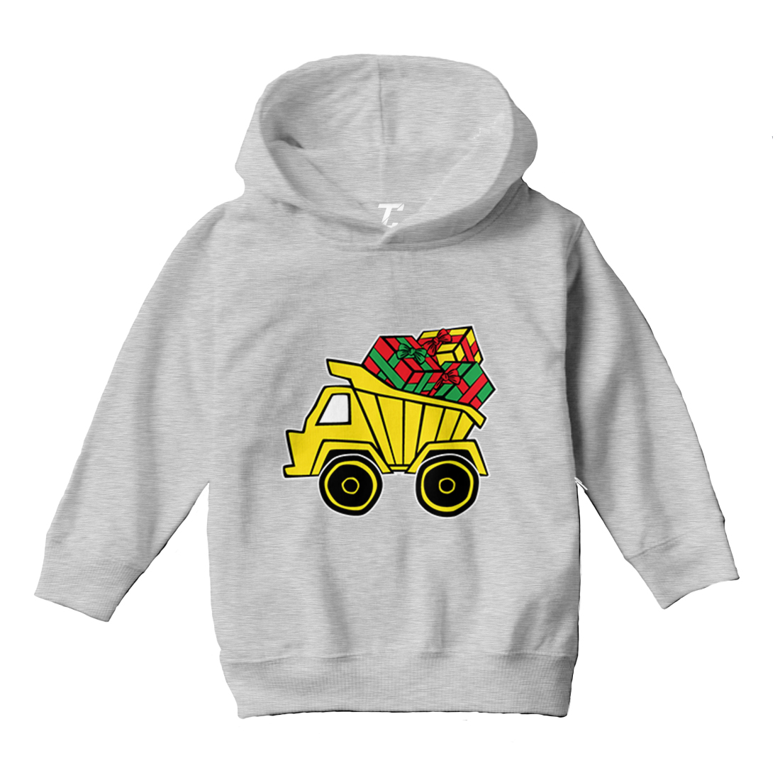 Dump Truck With Presents - Construction Christmas XMAS Toddler/Youth Hoodie - Picture 6 of 12
