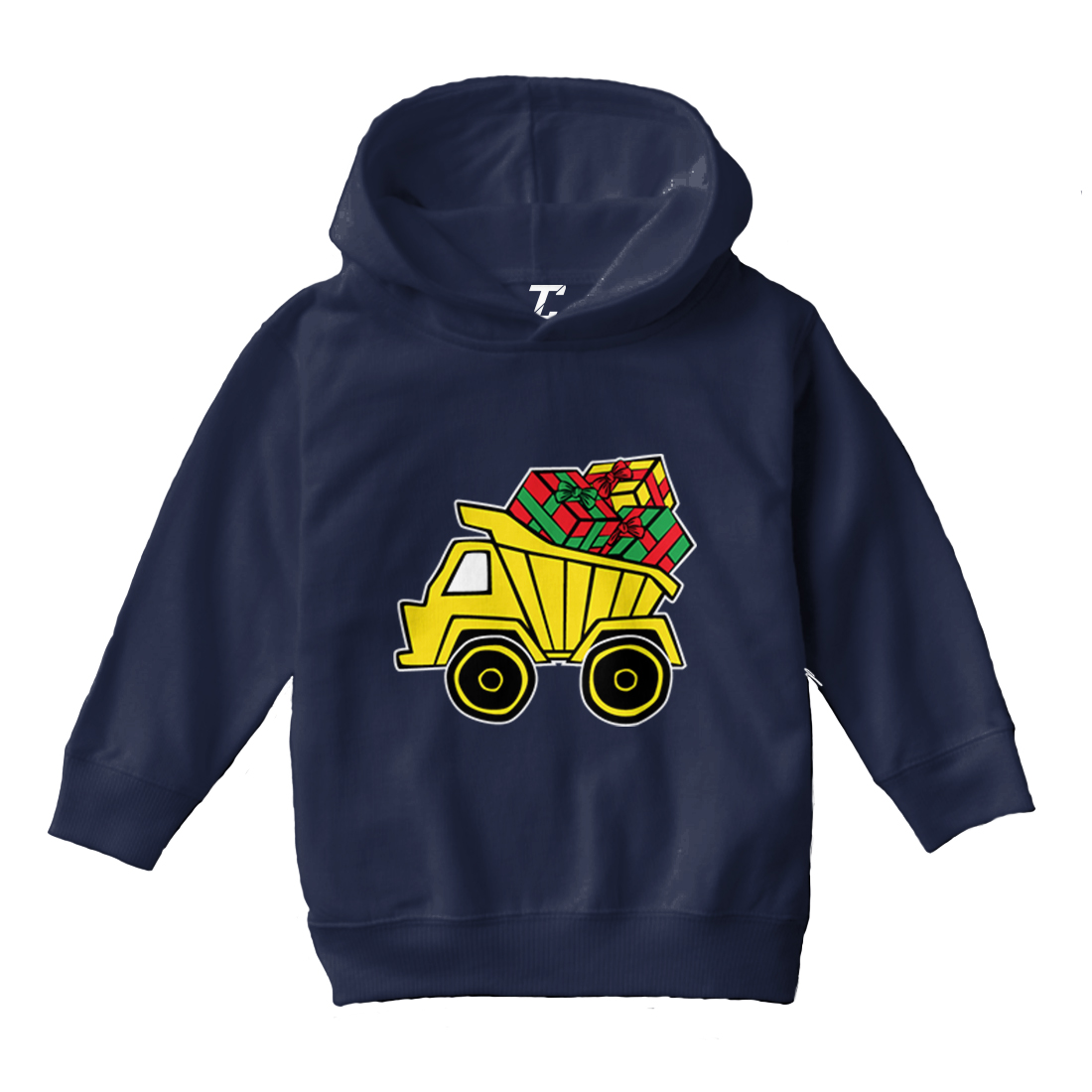 Dump Truck With Presents - Construction Christmas XMAS Toddler/Youth Hoodie - Picture 7 of 12