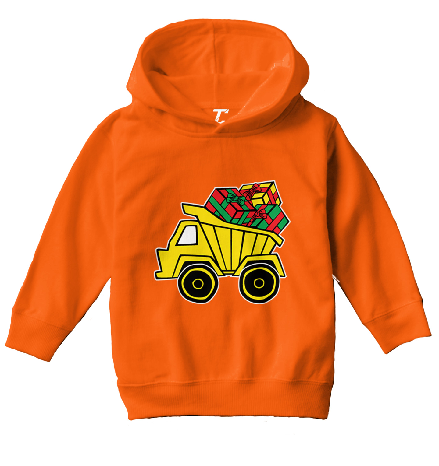 Dump Truck With Presents - Construction Christmas XMAS Toddler/Youth Hoodie - Picture 8 of 12