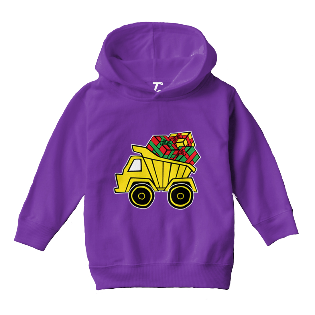 Dump Truck With Presents - Construction Christmas XMAS Toddler/Youth Hoodie - Picture 9 of 12