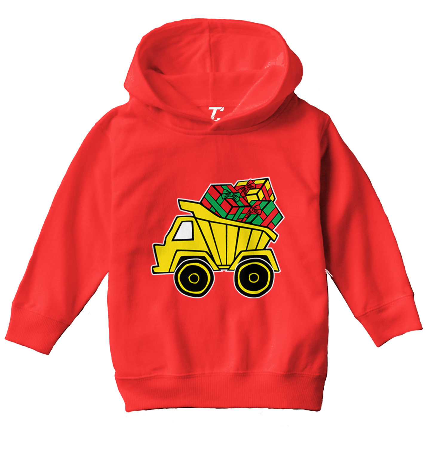Dump Truck With Presents - Construction Christmas XMAS Toddler/Youth Hoodie - Picture 10 of 12