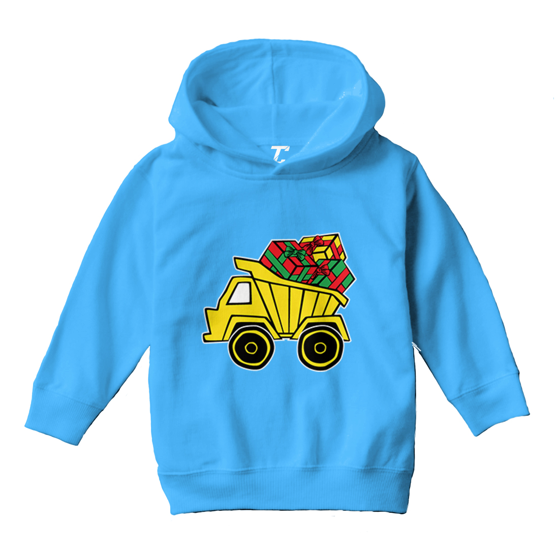 Dump Truck With Presents - Construction Christmas XMAS Toddler/Youth Hoodie - Picture 12 of 12