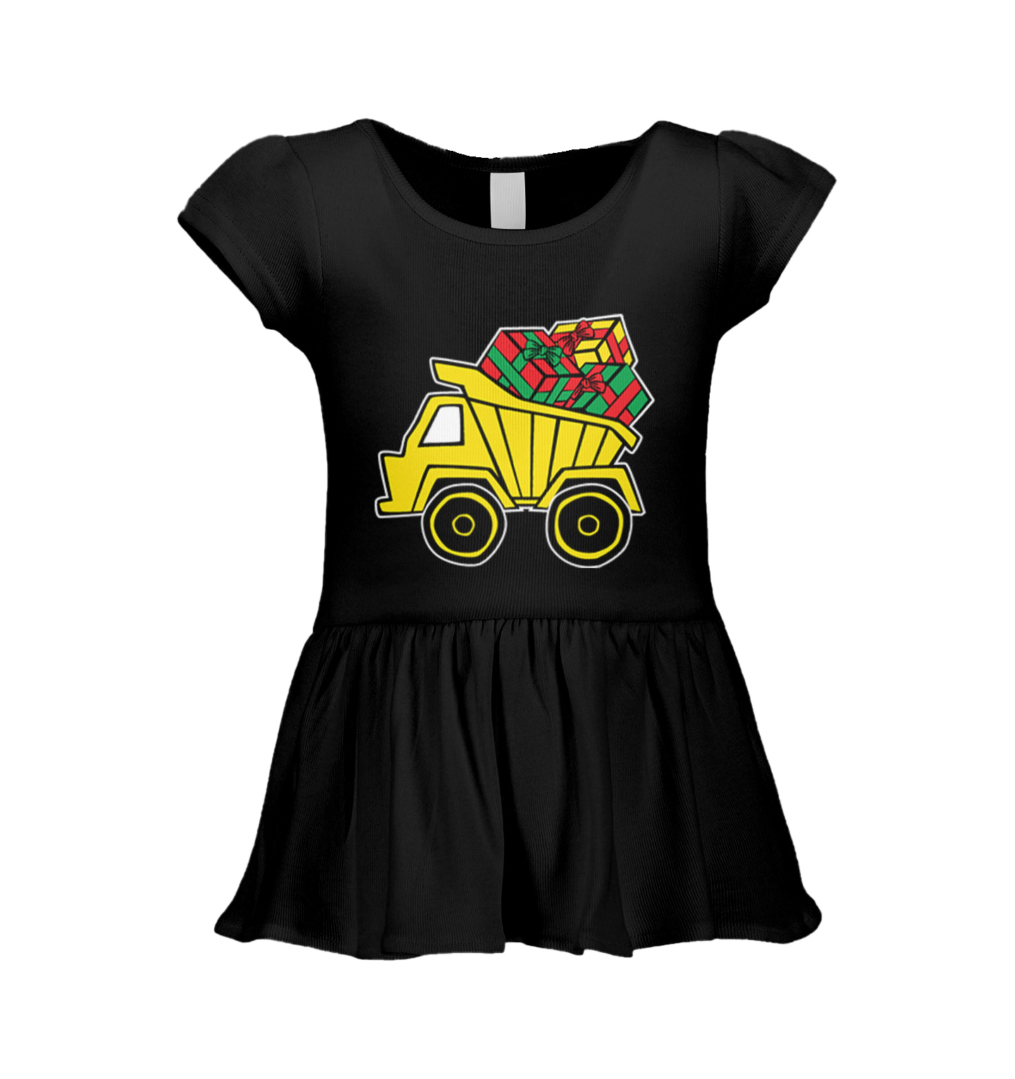 christmas truck dress Womens Red Truck & Camper Print High Neck Long Sleeve Christmas Holiday Dress
