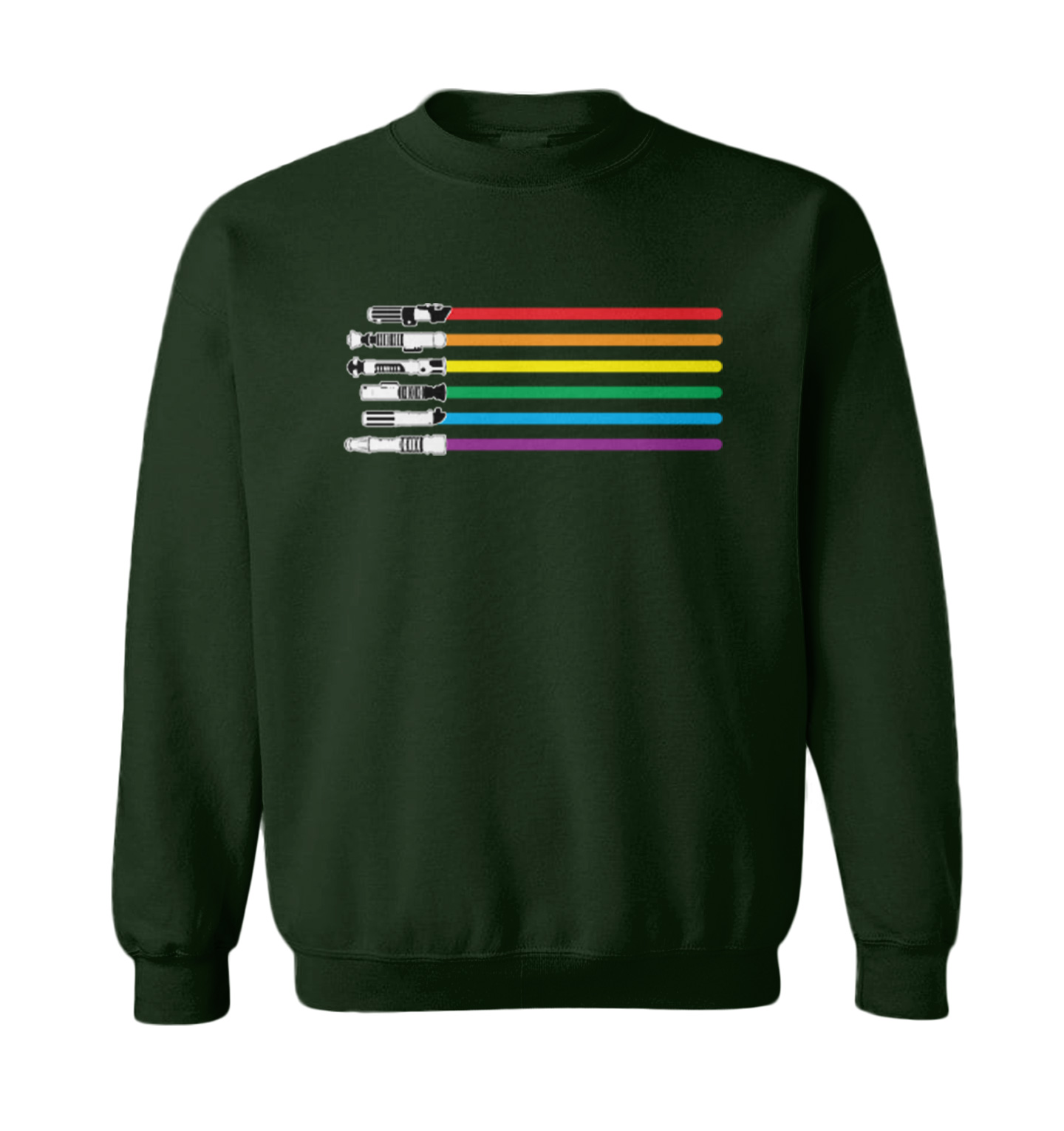 Rainbow Lightsword - Force Sci Fi Parody Movie Buff Toddler Crewneck Sweater - Picture 3 of 8