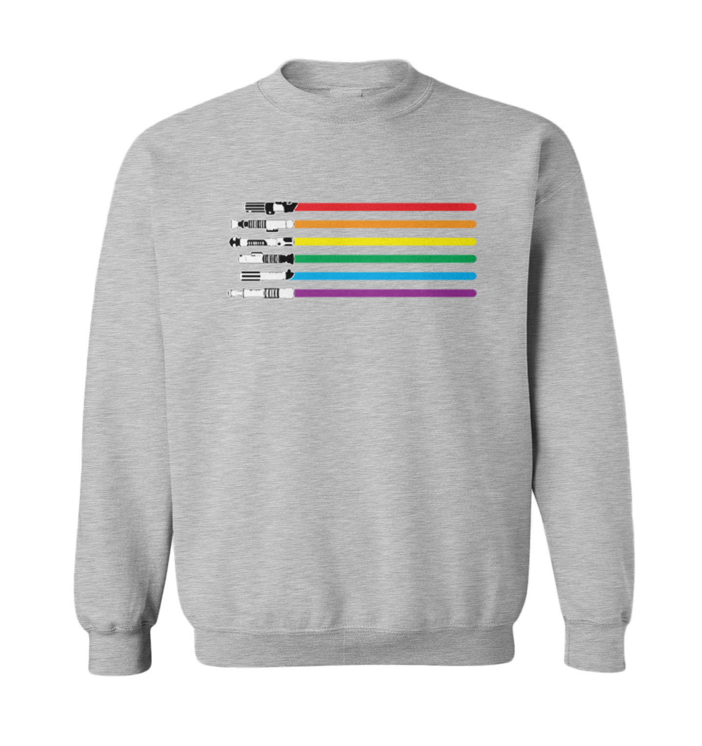 Rainbow Lightsword - Force Sci Fi Parody Movie Buff Toddler Crewneck Sweater - Picture 4 of 8