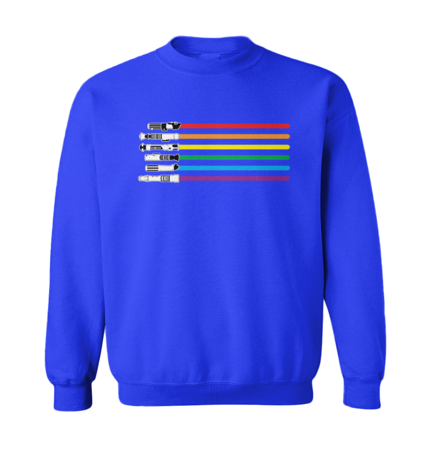 Rainbow Lightsword - Force Sci Fi Parody Movie Buff Toddler Crewneck Sweater - Picture 8 of 8