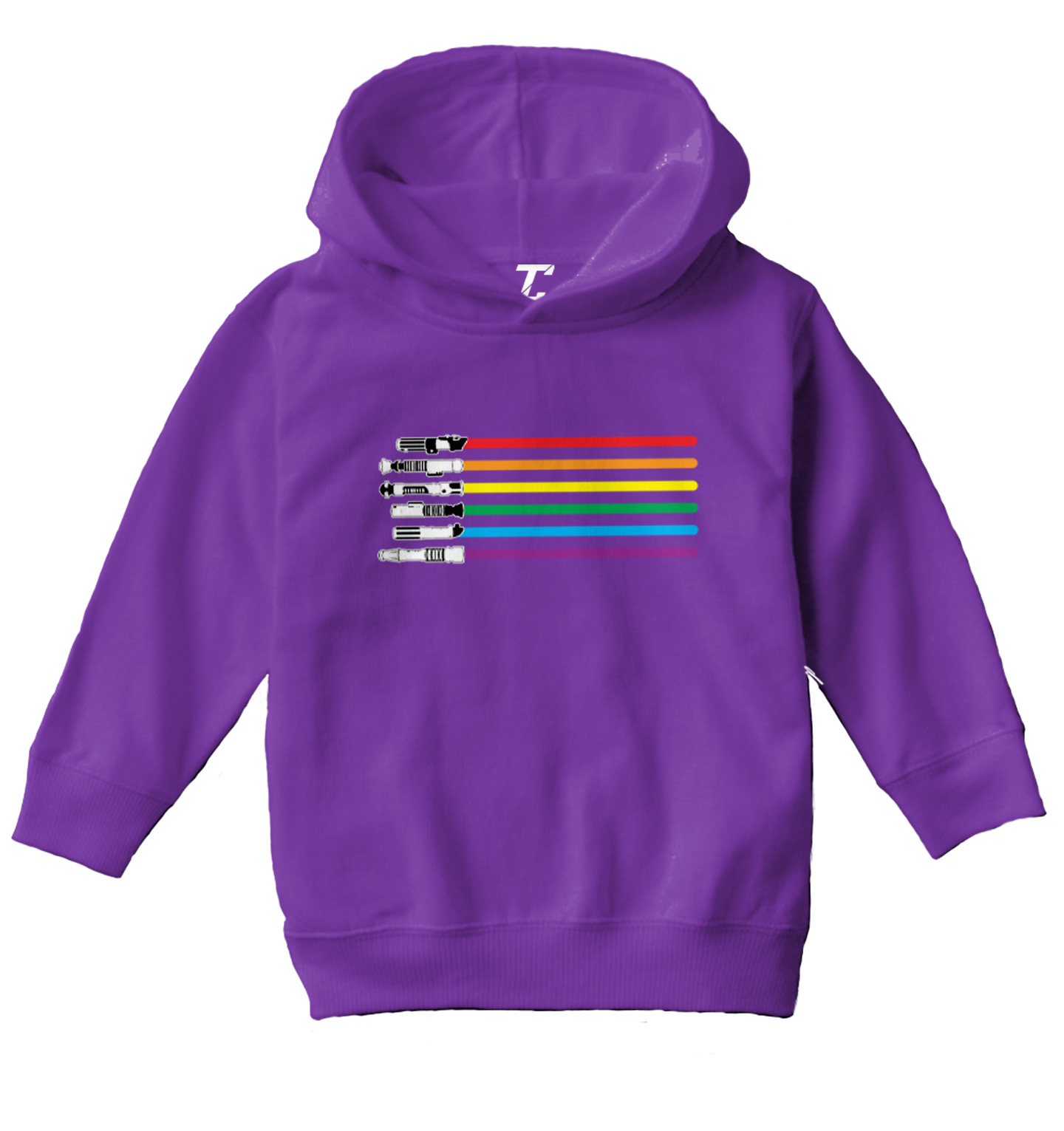 Rainbow Lightsword - Force Sci Fi Parody Movie Buff Toddler/Youth Hoodie - Picture 9 of 12