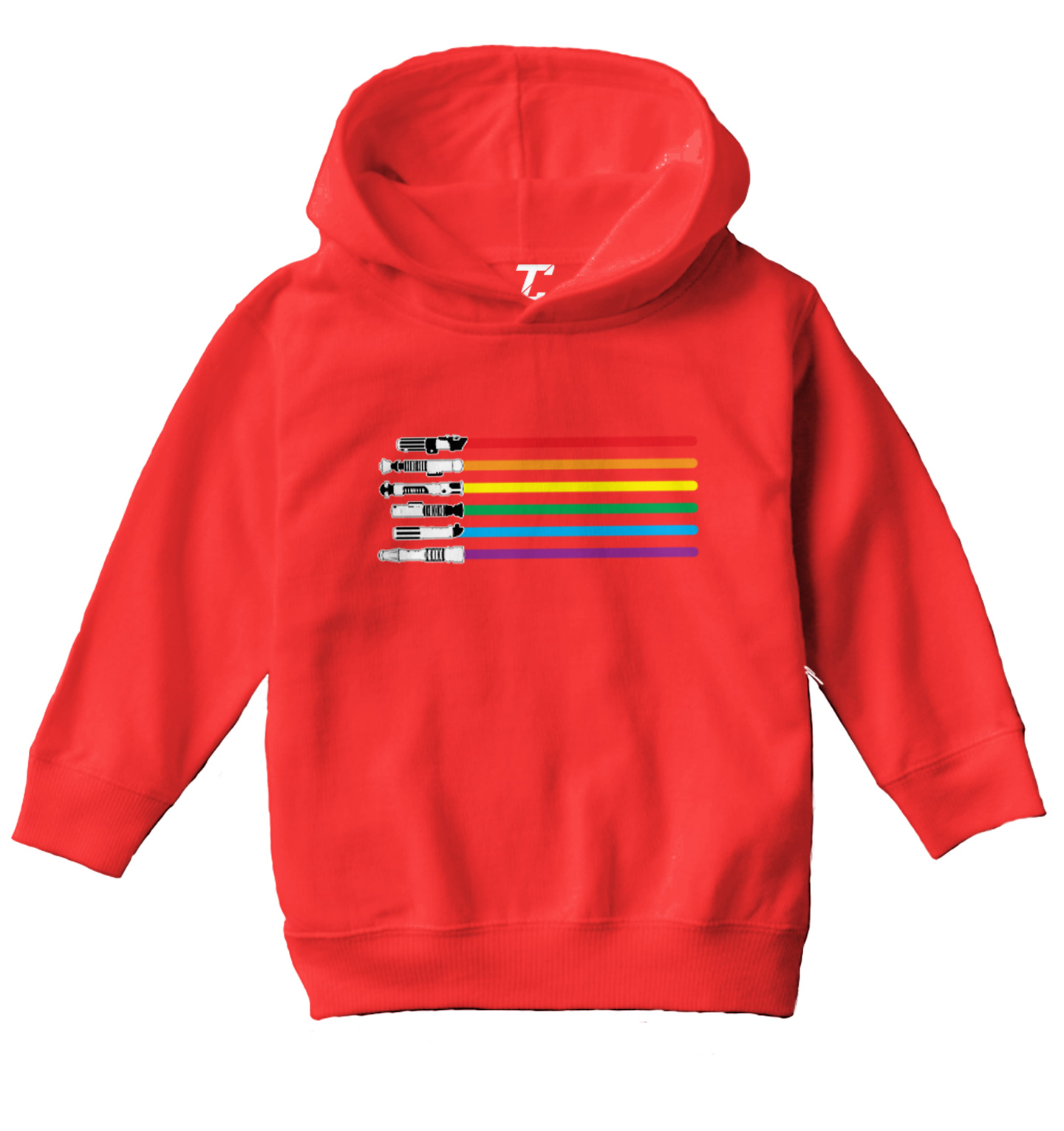 Rainbow Lightsword - Force Sci Fi Parody Movie Buff Toddler/Youth Hoodie - Picture 10 of 12