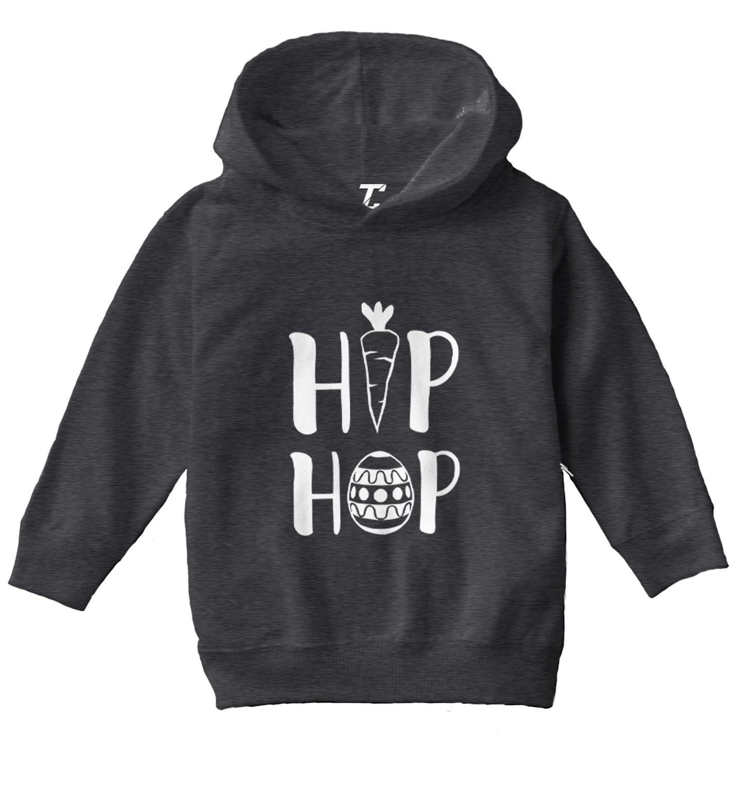 Hip Hop - Carrot Easter Egg Bunny Rabbit Holiday Toddler/Youth Hoodie - Picture 3 of 12