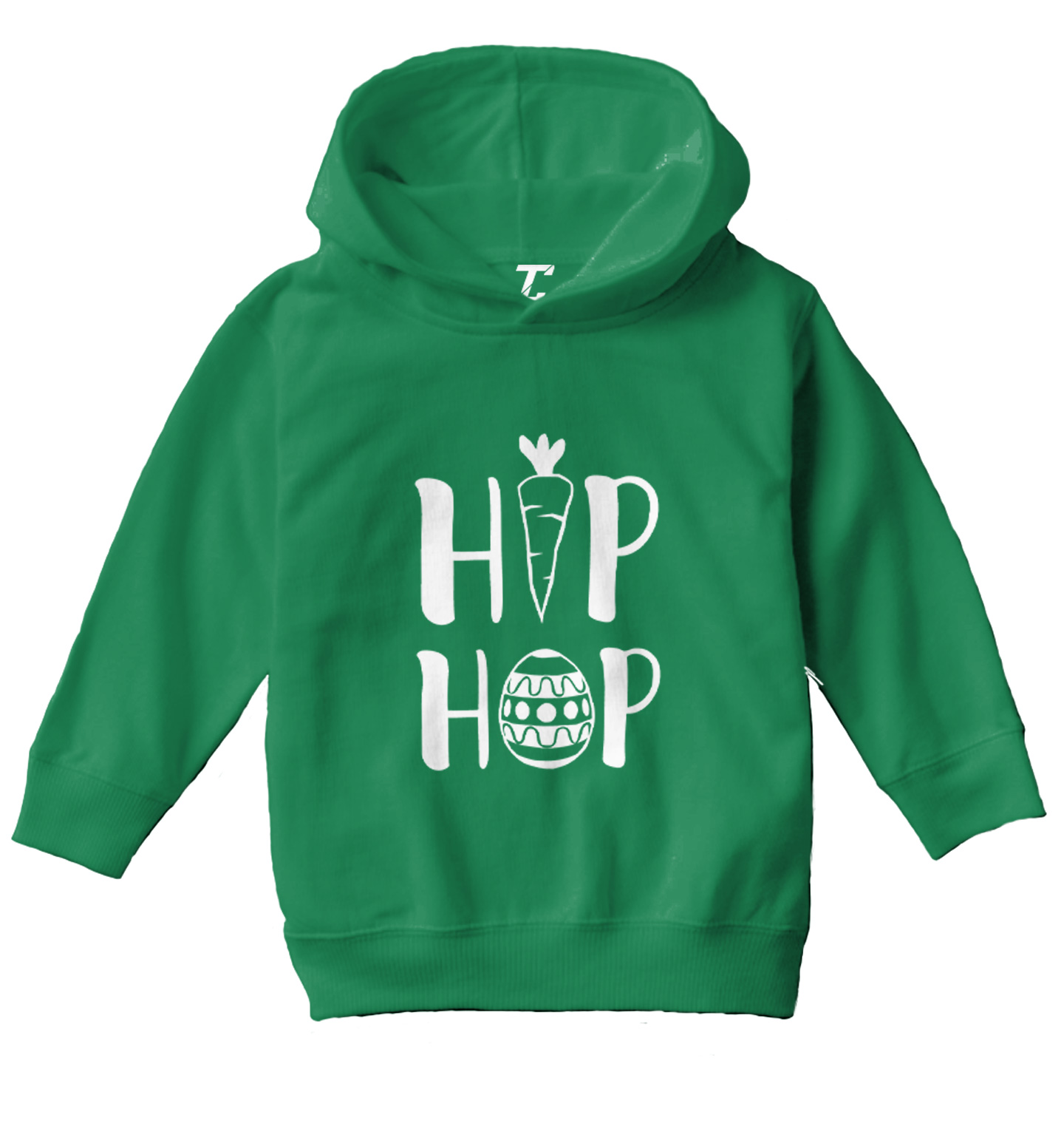 Hip Hop - Carrot Easter Egg Bunny Rabbit Holiday Toddler/Youth Hoodie - Picture 5 of 12