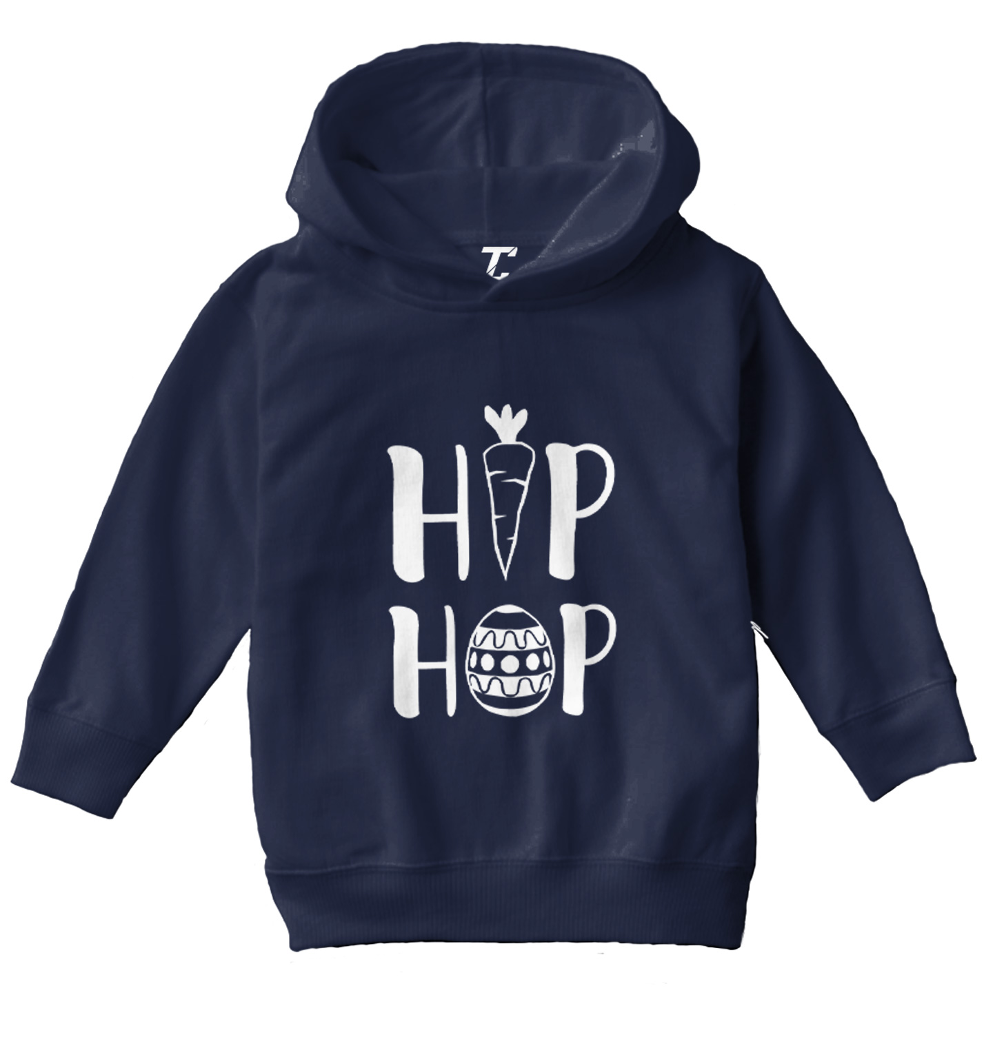Hip Hop - Carrot Easter Egg Bunny Rabbit Holiday Toddler/Youth Hoodie - Picture 7 of 12