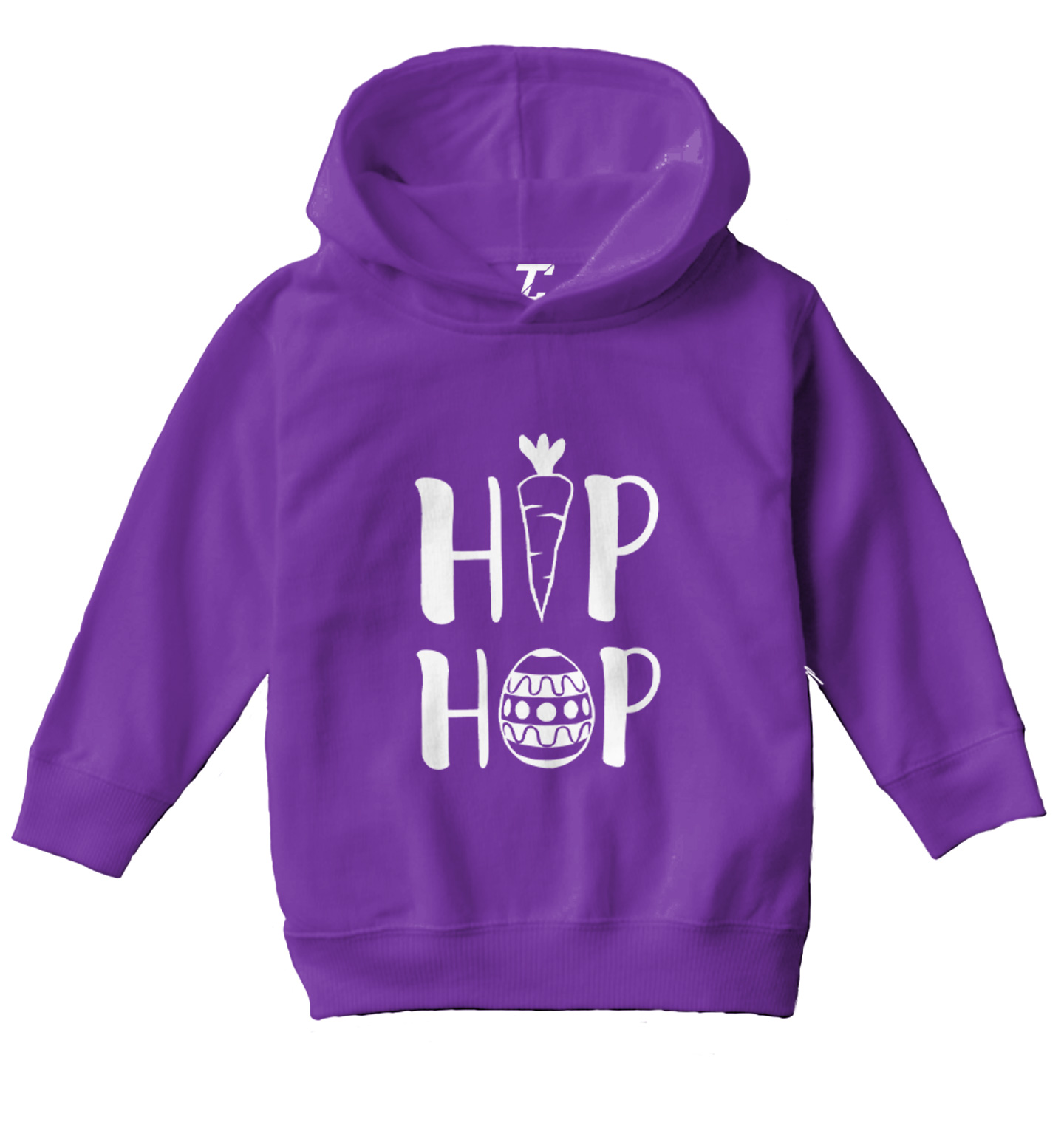 Hip Hop - Carrot Easter Egg Bunny Rabbit Holiday Toddler/Youth Hoodie - Picture 9 of 12