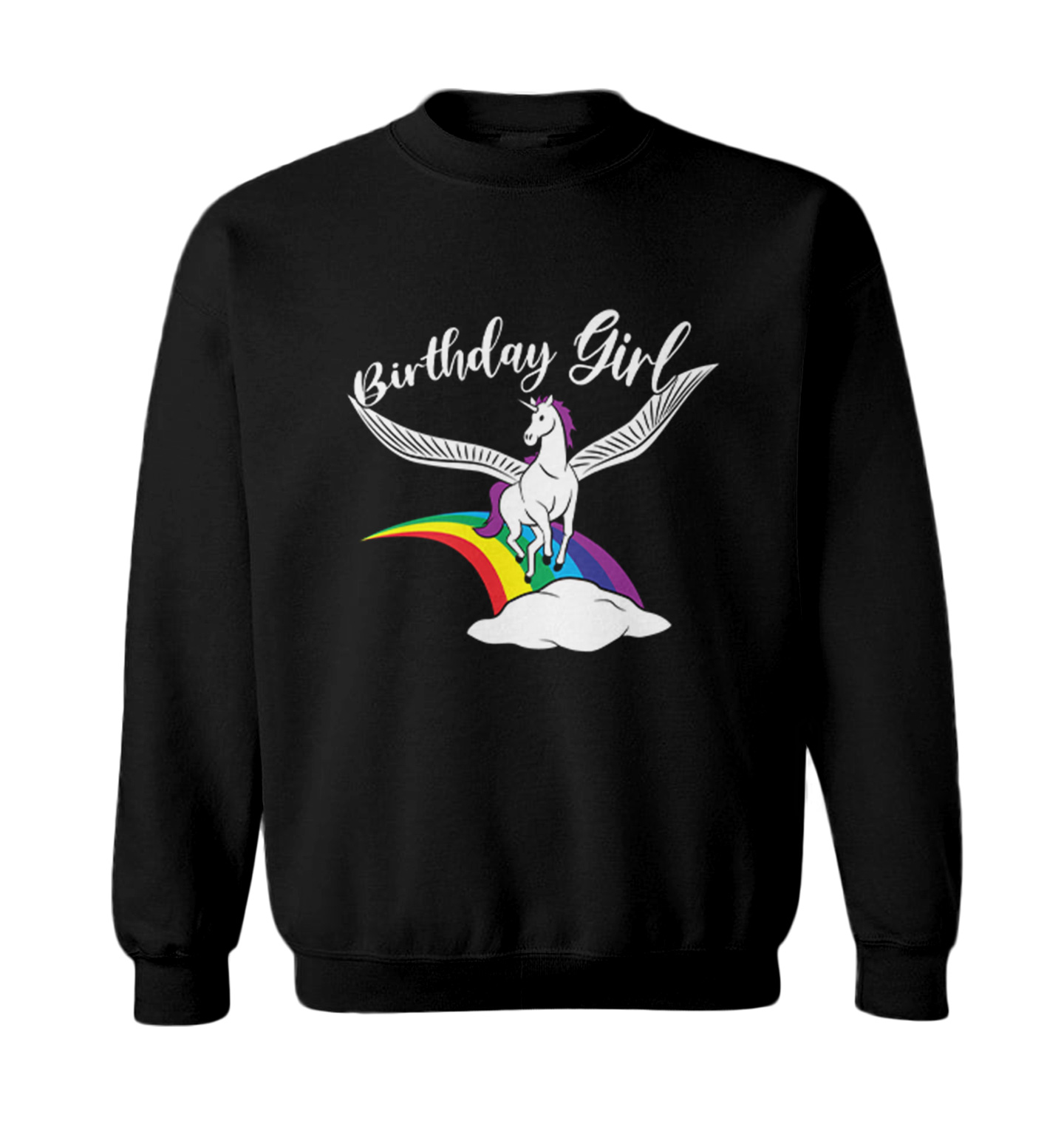 Birthday Girl - Rainbow Magic Unicorn Party Celebrate Toddler Crewneck Sweater - Picture 2 of 8