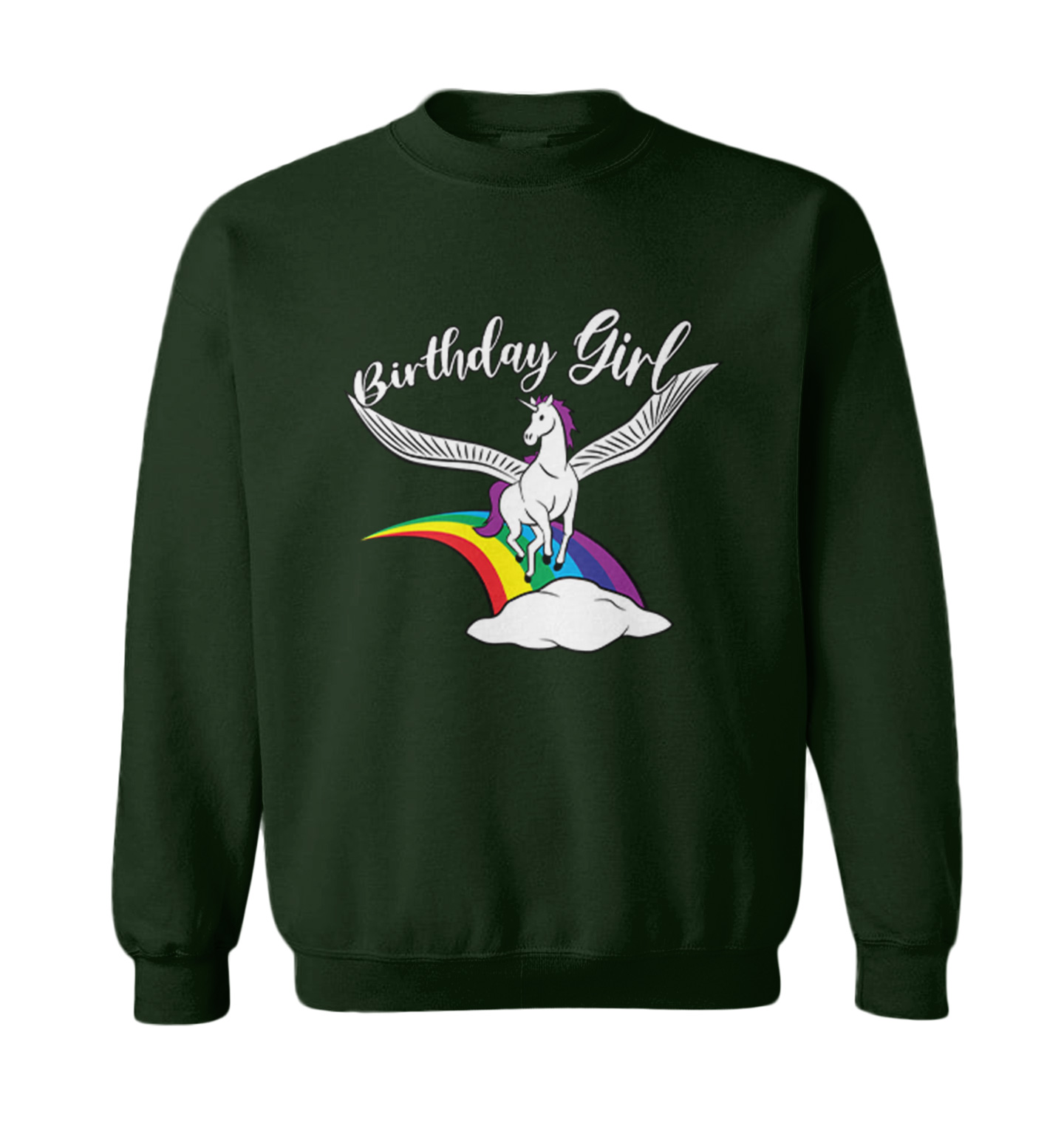 Birthday Girl - Rainbow Magic Unicorn Party Celebrate Toddler Crewneck Sweater - Picture 3 of 8