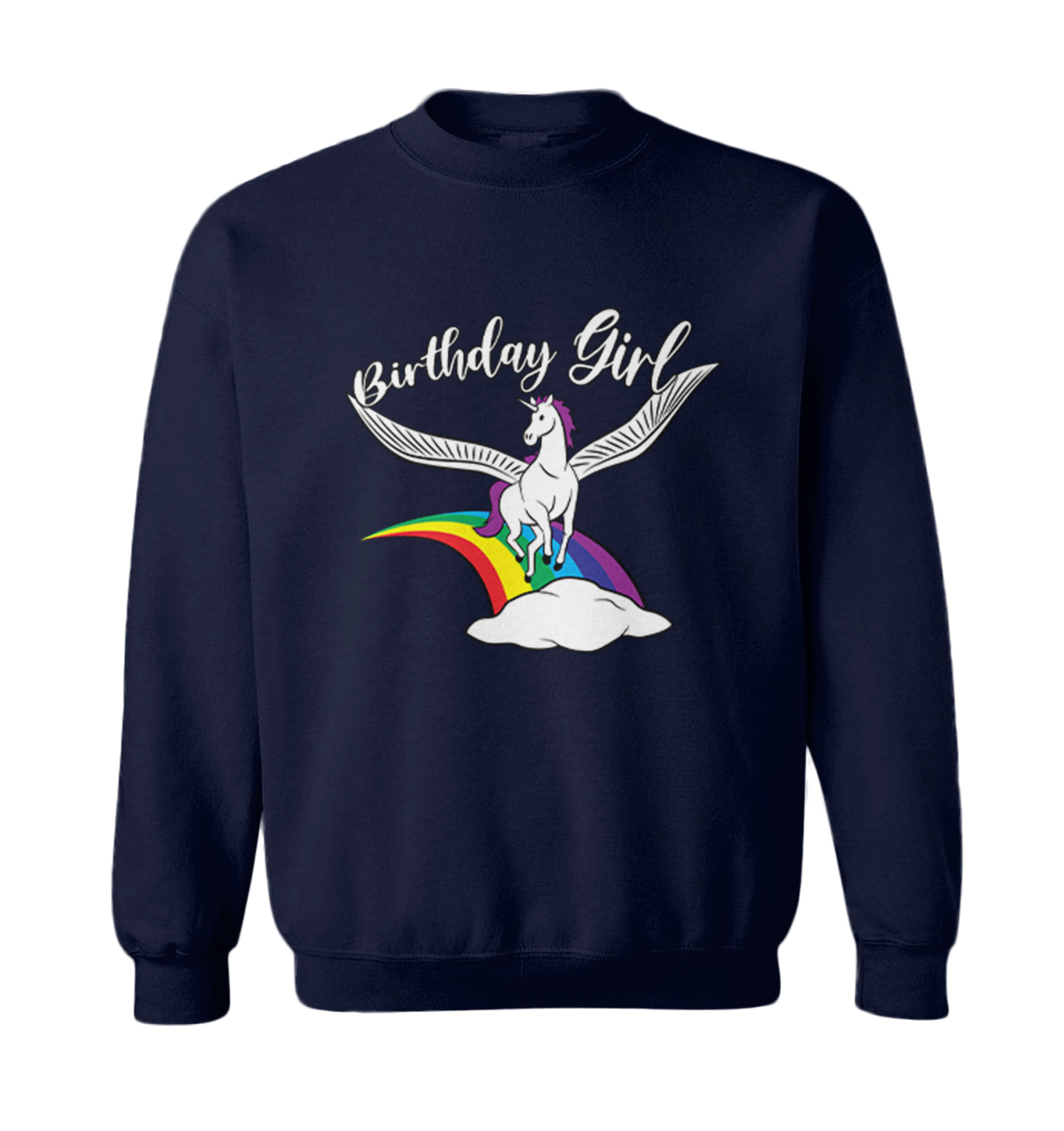 Birthday Girl - Rainbow Magic Unicorn Party Celebrate Toddler Crewneck Sweater - Picture 5 of 8