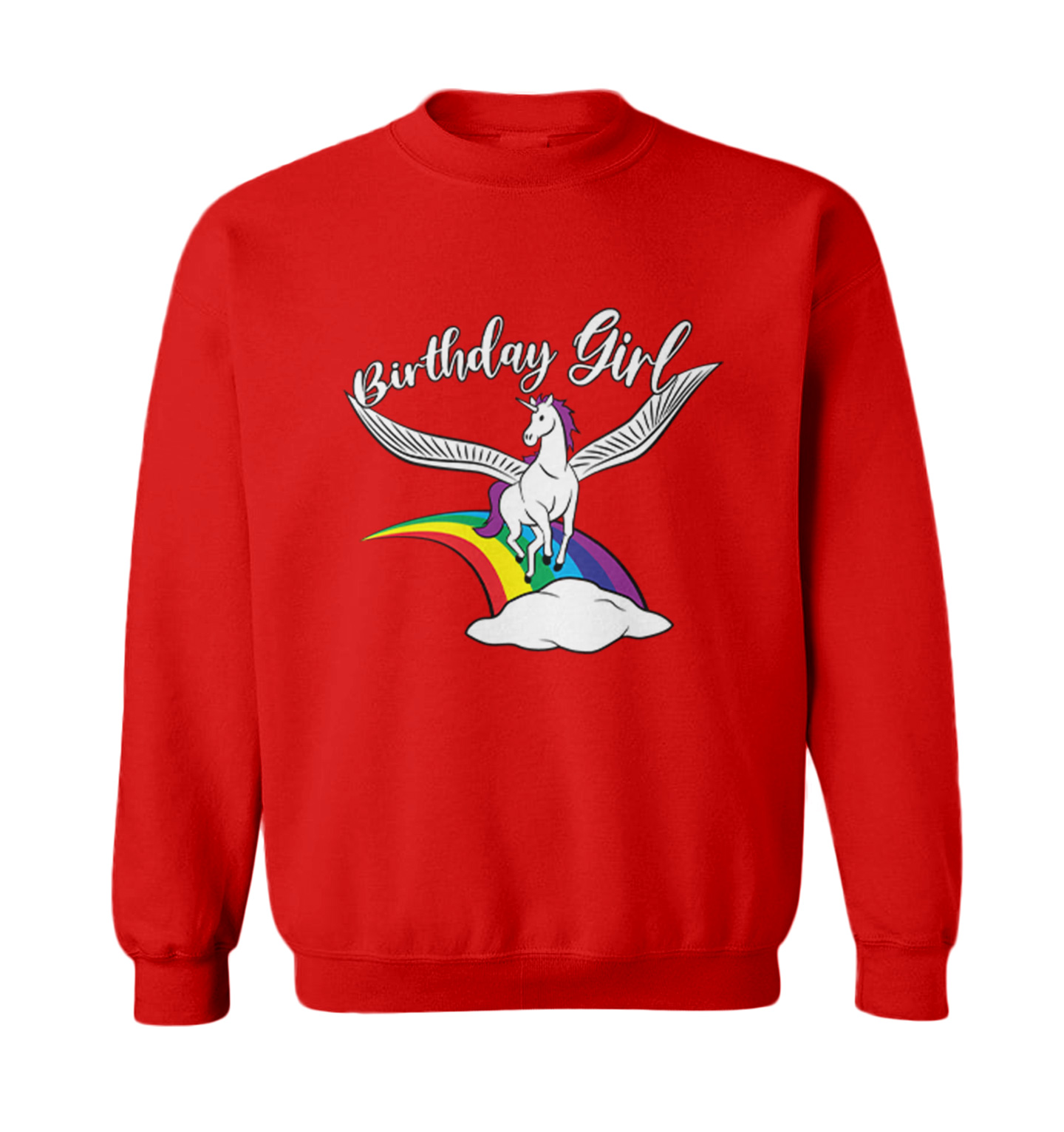 Birthday Girl - Rainbow Magic Unicorn Party Celebrate Toddler Crewneck Sweater - Picture 7 of 8