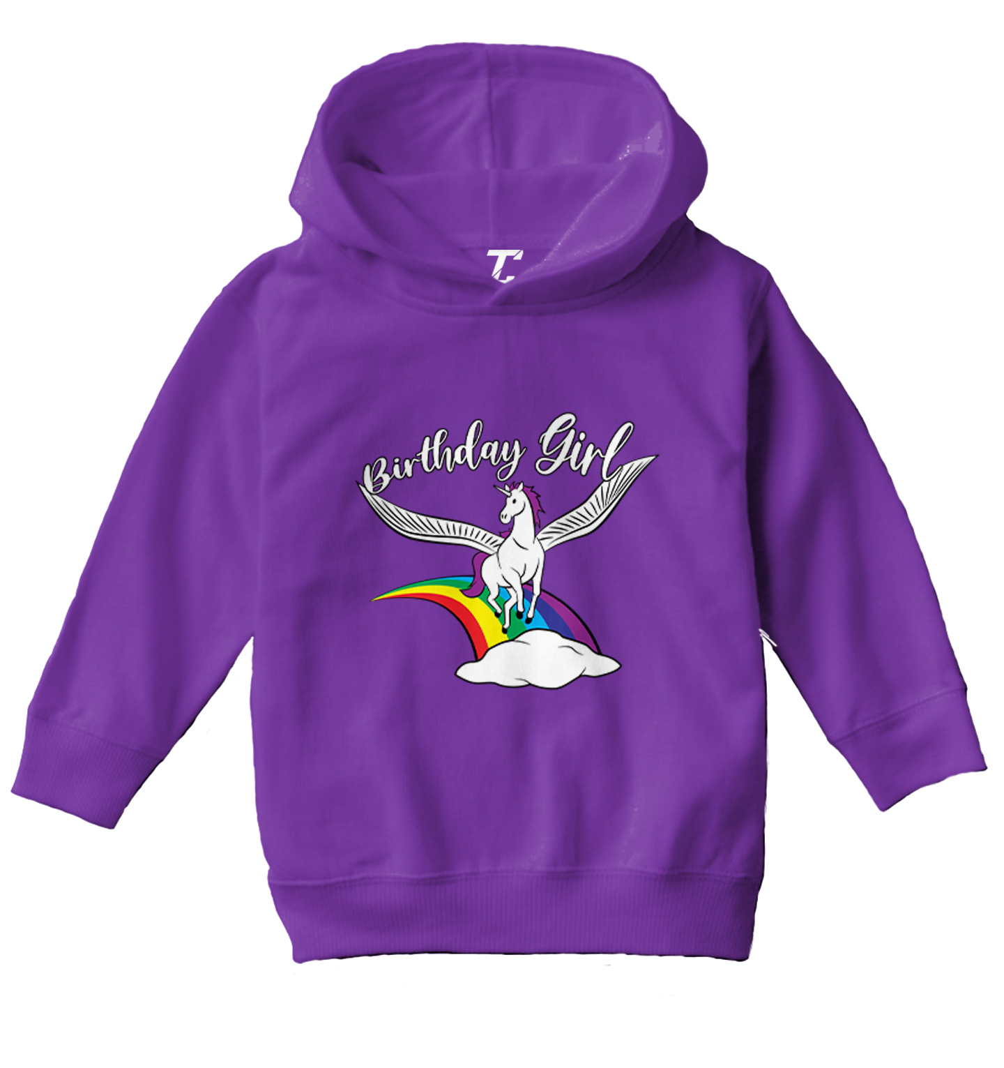 Birthday Girl - Rainbow Magic Unicorn Party Celebrate Toddler/Youth Hoodie - Picture 9 of 12