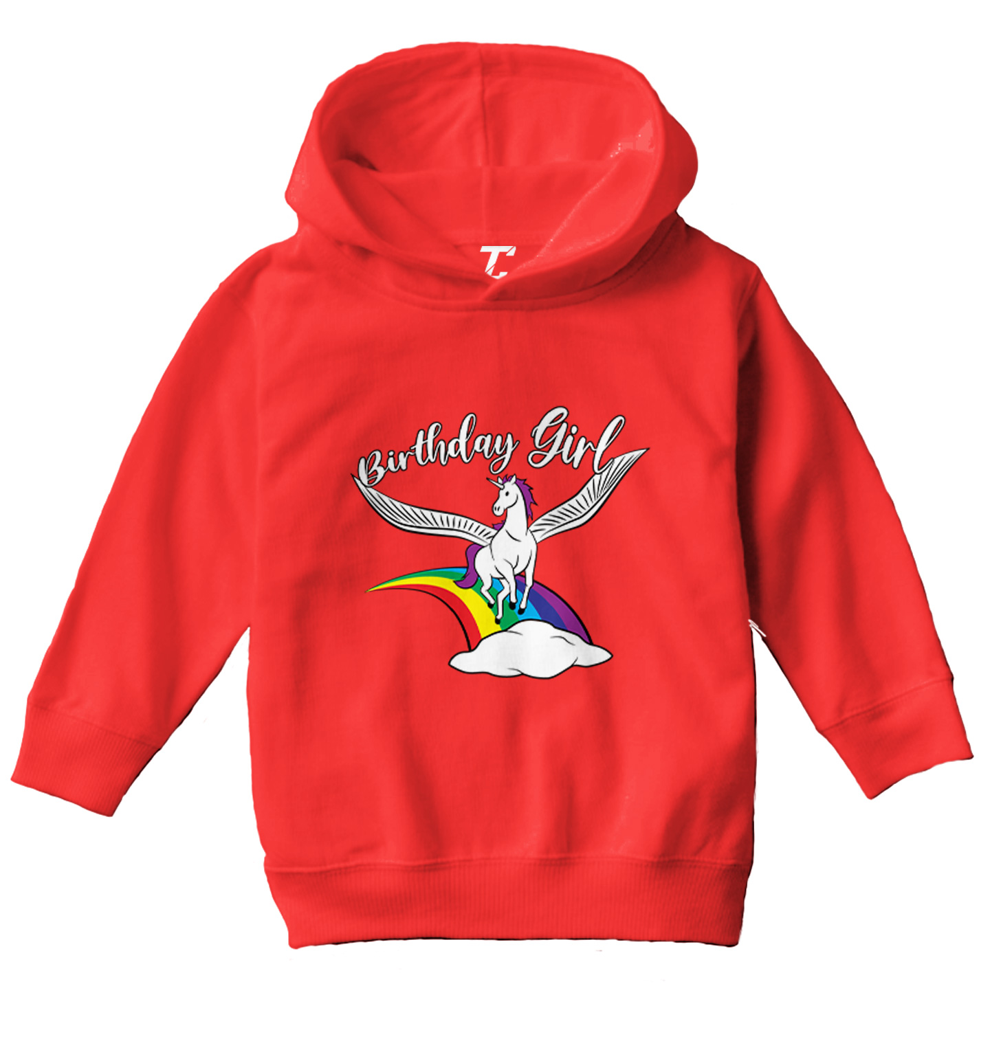 Birthday Girl - Rainbow Magic Unicorn Party Celebrate Toddler/Youth Hoodie - Picture 10 of 12
