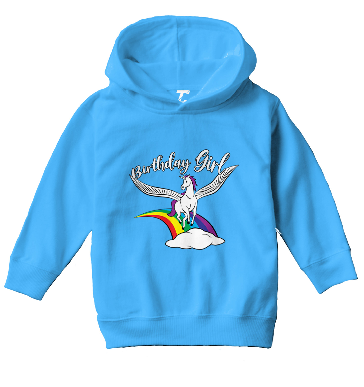 Birthday Girl - Rainbow Magic Unicorn Party Celebrate Toddler/Youth Hoodie - Picture 12 of 12