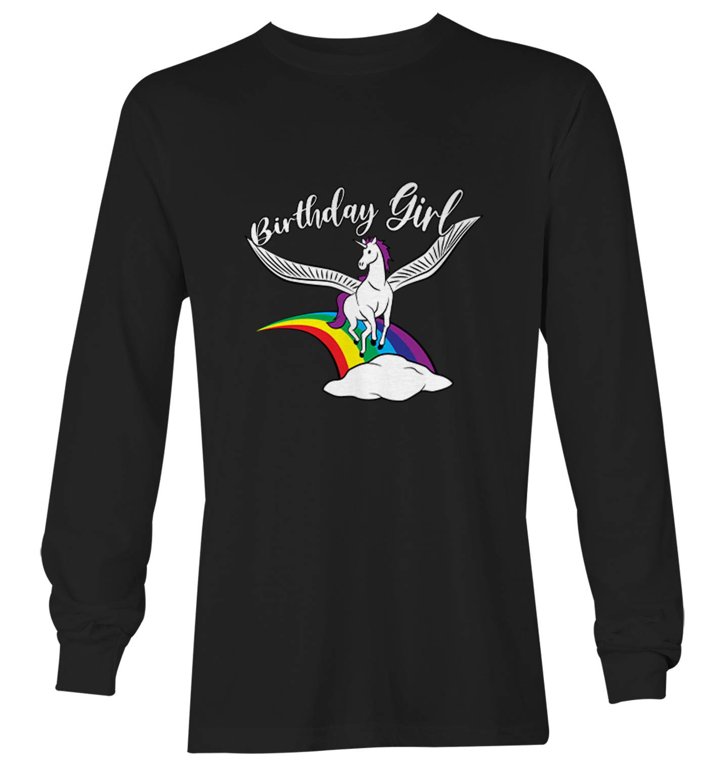 Birthday Girl - Rainbow Magic Unicorn Party Celebrate Youth T-Shirt - Picture 13 of 20