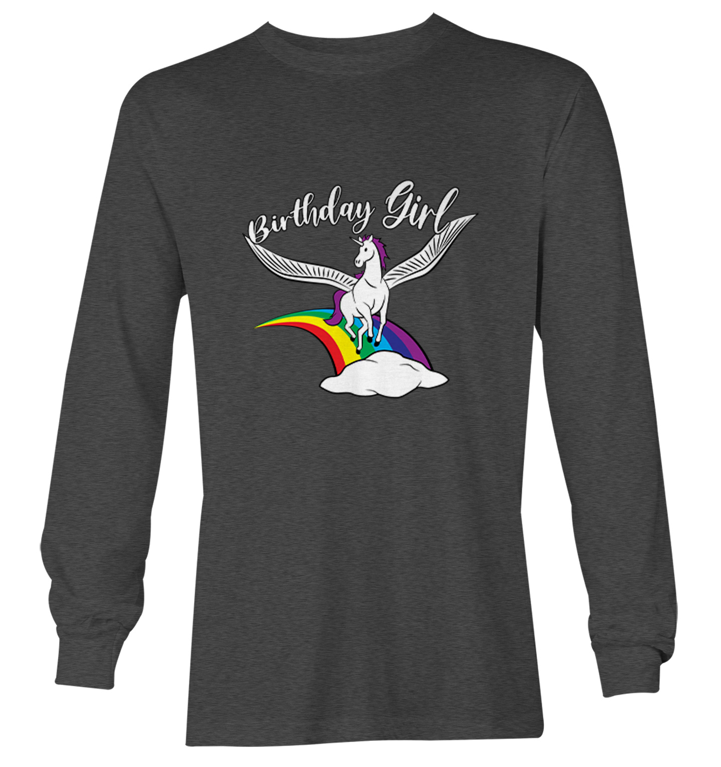 Birthday Girl - Rainbow Magic Unicorn Party Celebrate Youth T-Shirt - Picture 14 of 20