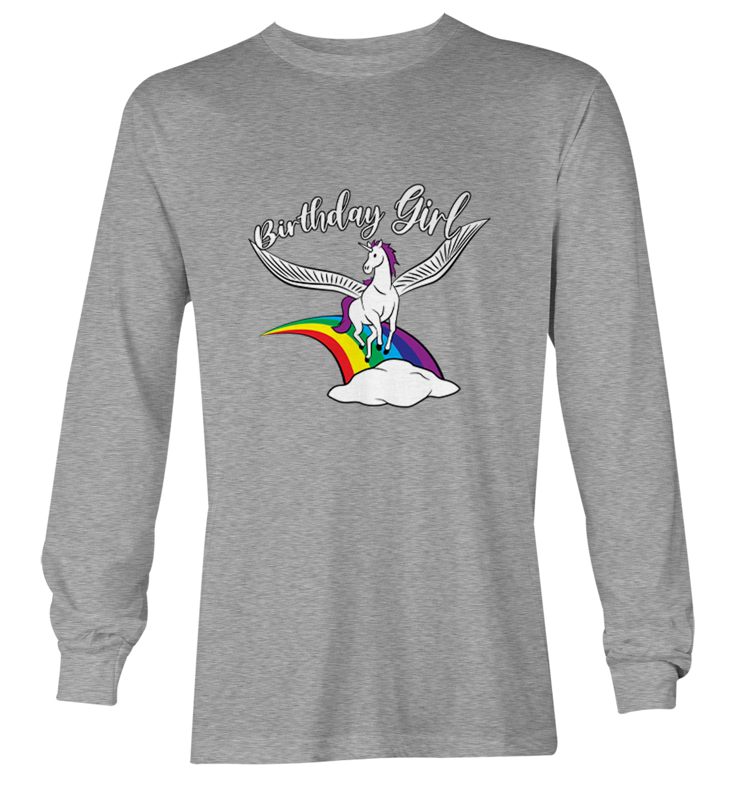 Birthday Girl - Rainbow Magic Unicorn Party Celebrate Youth T-Shirt - Picture 16 of 20