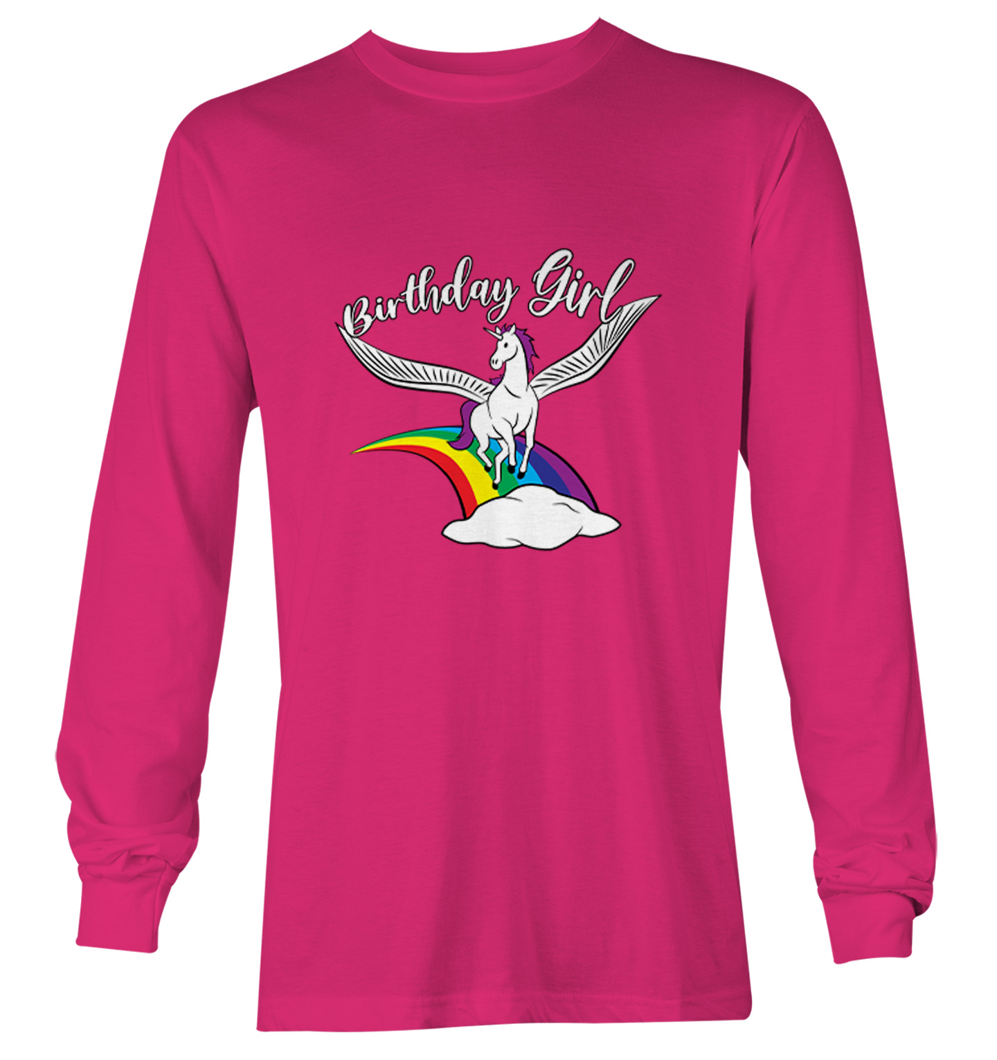 Birthday Girl - Rainbow Magic Unicorn Party Celebrate Youth T-Shirt - Picture 18 of 20