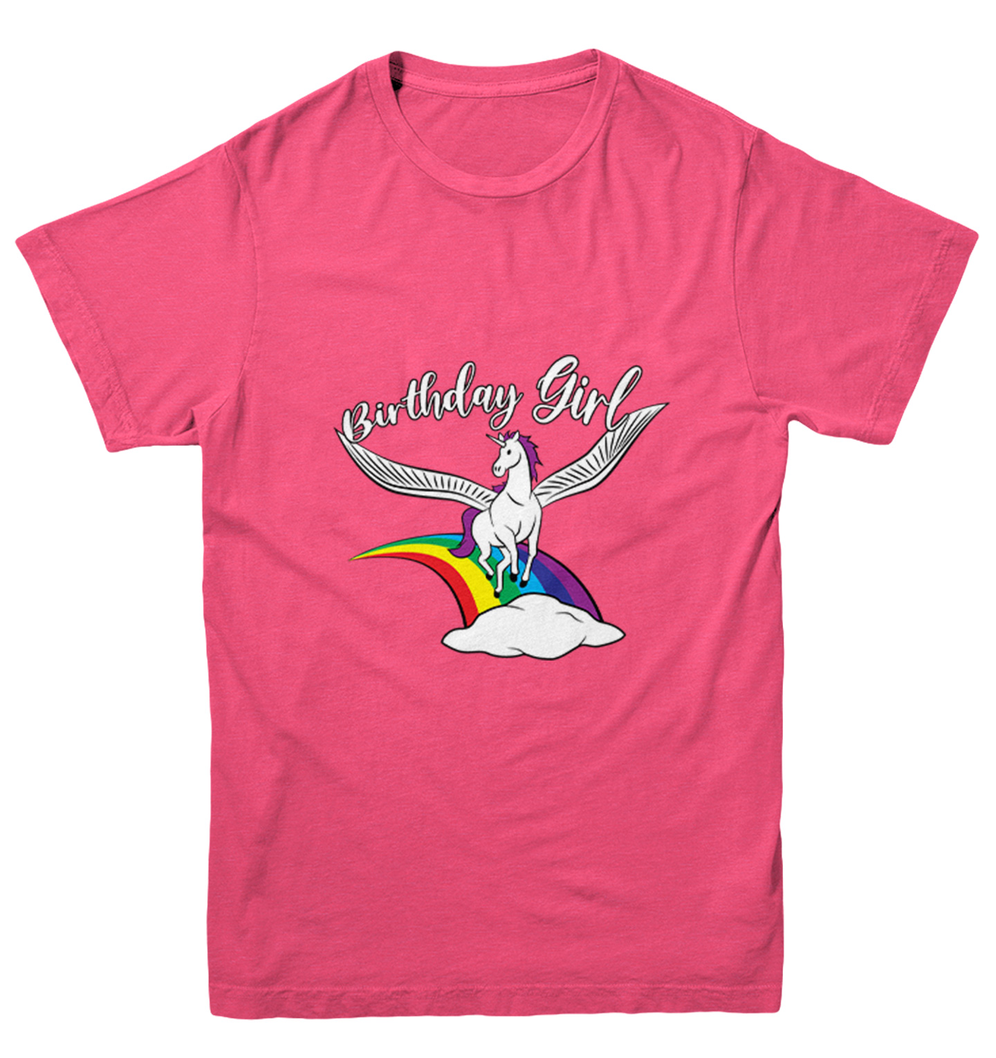 Birthday Girl - Rainbow Magic Unicorn Party Celebrate Youth T-Shirt - Picture 9 of 20