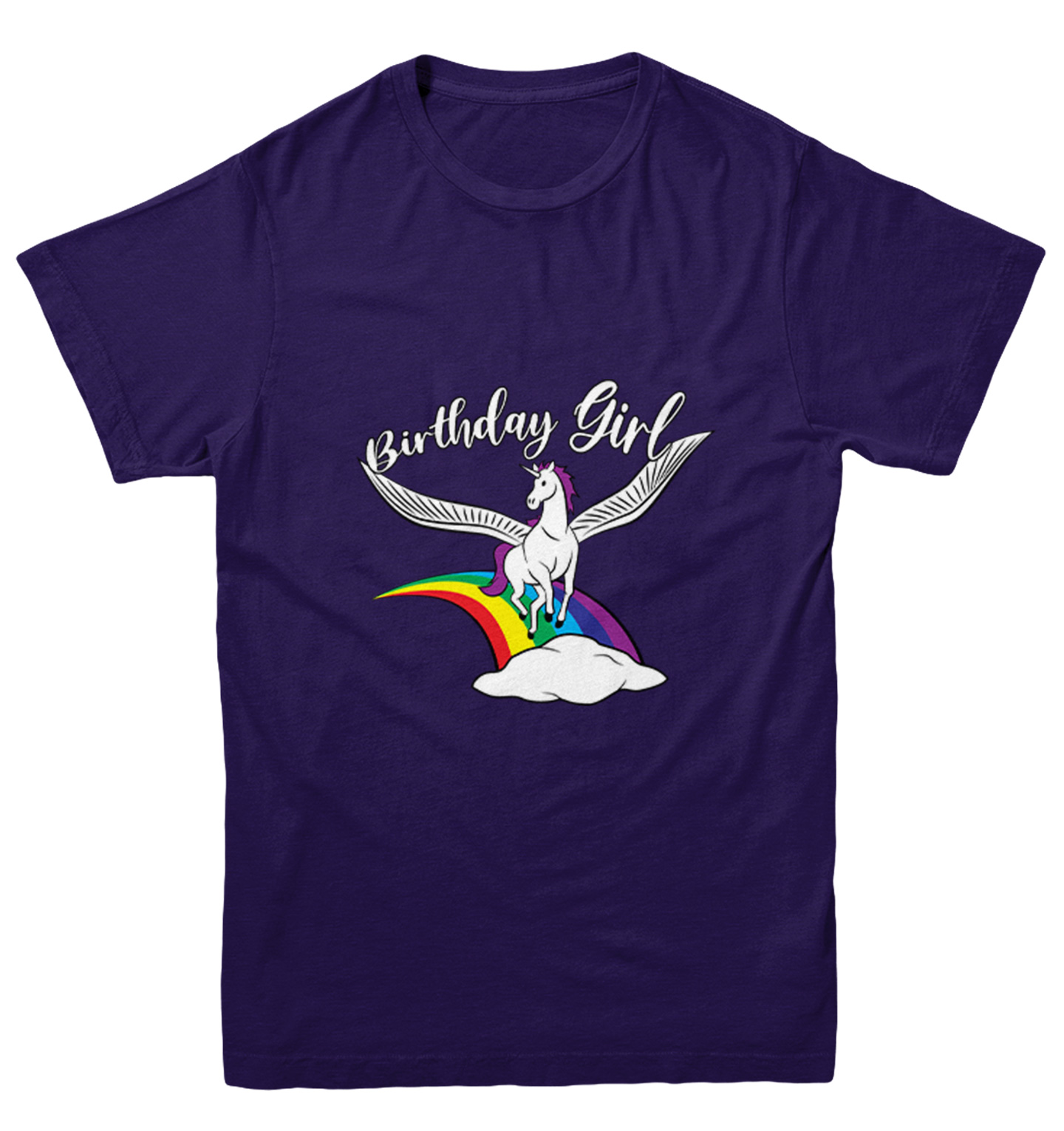 Birthday Girl - Rainbow Magic Unicorn Party Celebrate Youth T-Shirt - Picture 10 of 20
