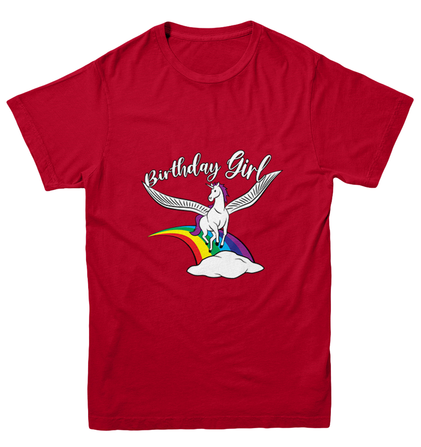 Birthday Girl - Rainbow Magic Unicorn Party Celebrate Youth T-Shirt - Picture 11 of 20